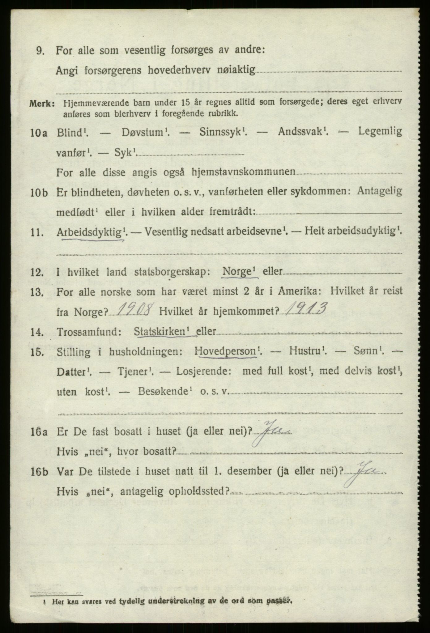 SAB, 1920 census for Gloppen, 1920, p. 4553