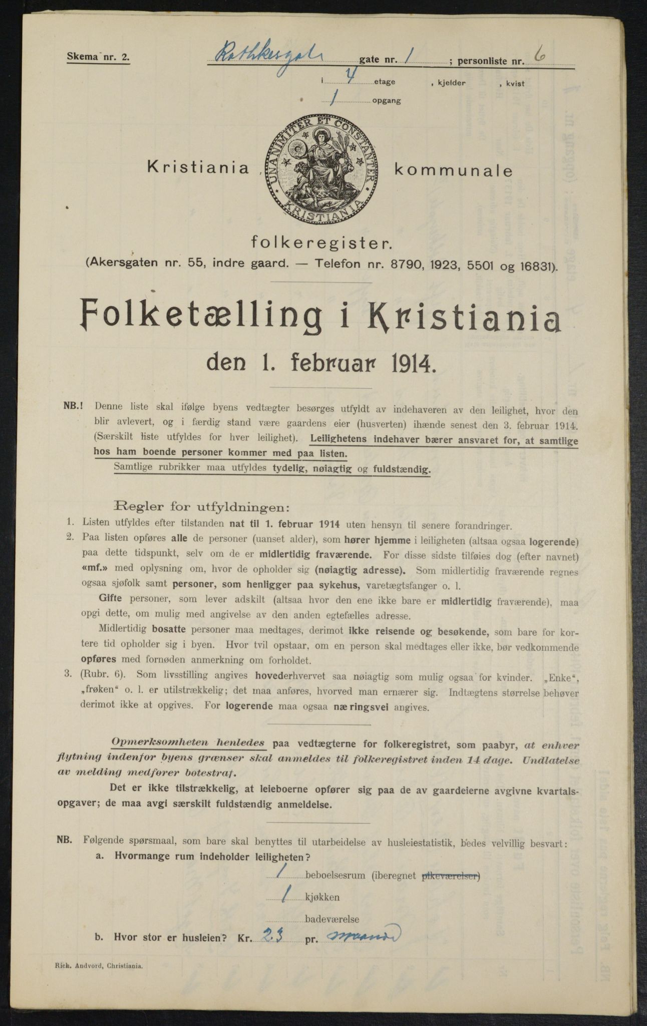 OBA, Municipal Census 1914 for Kristiania, 1914, p. 81841