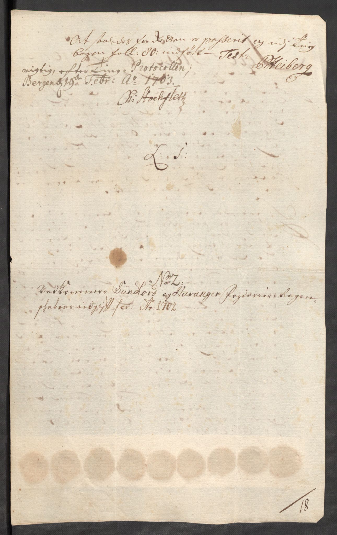 Rentekammeret inntil 1814, Reviderte regnskaper, Fogderegnskap, RA/EA-4092/R48/L2980: Fogderegnskap Sunnhordland og Hardanger, 1702, p. 203