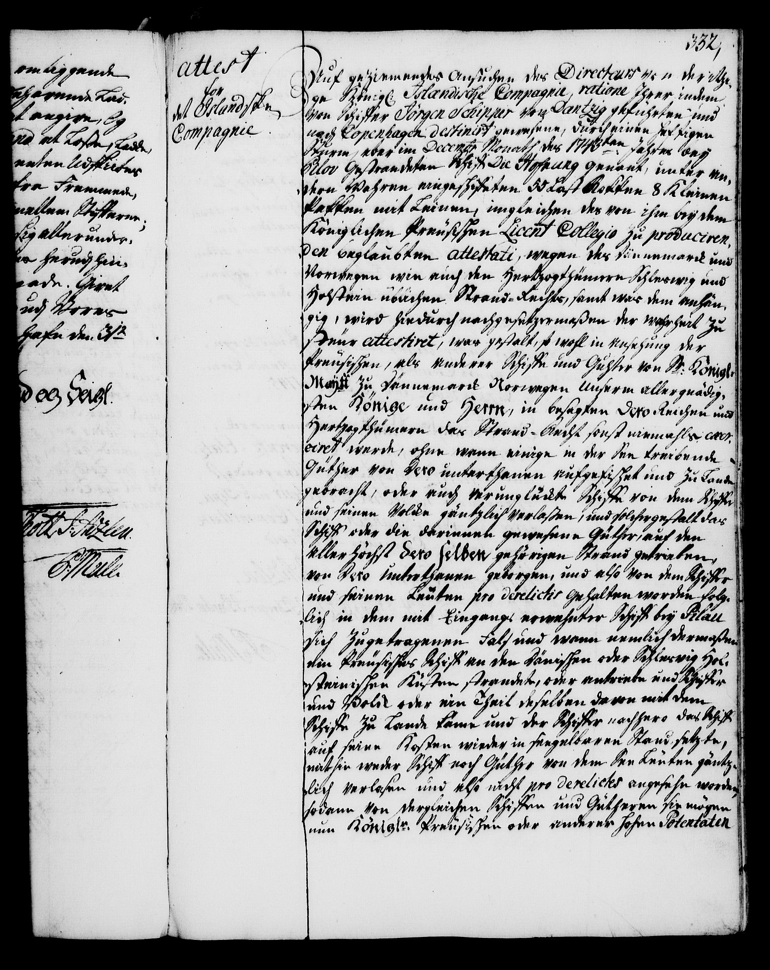 Rentekammeret, Kammerkanselliet, RA/EA-3111/G/Gg/Gga/L0005: Norsk ekspedisjonsprotokoll med register (merket RK 53.5), 1741-1749, p. 332