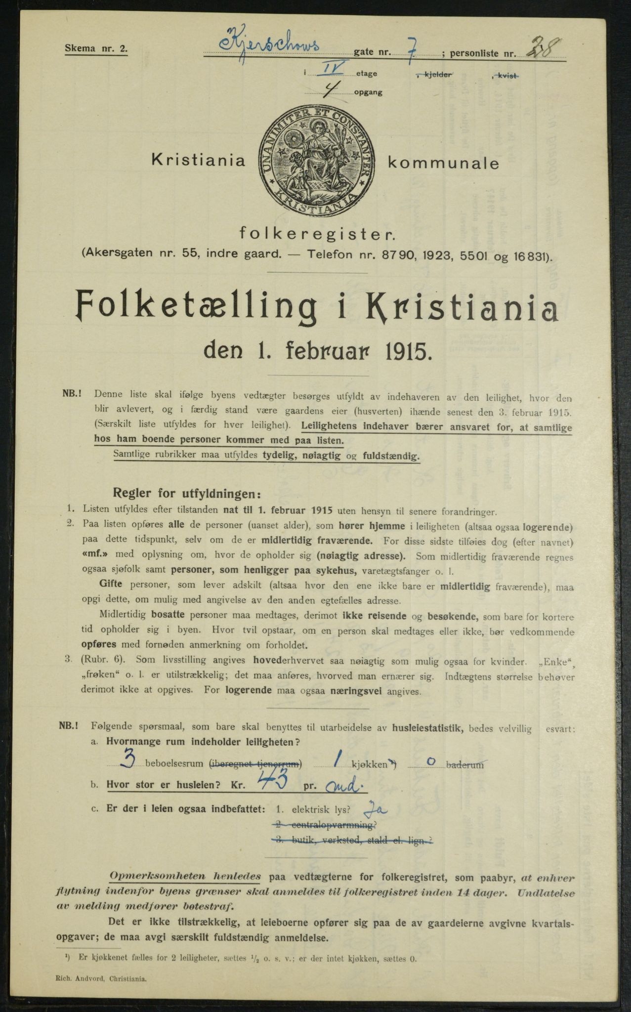 OBA, Municipal Census 1915 for Kristiania, 1915, p. 49034