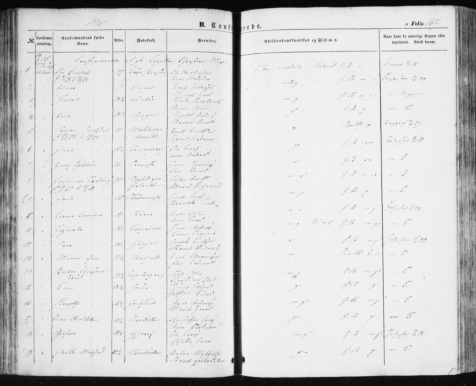 Ministerialprotokoller, klokkerbøker og fødselsregistre - Sør-Trøndelag, SAT/A-1456/634/L0529: Parish register (official) no. 634A05, 1843-1851, p. 167