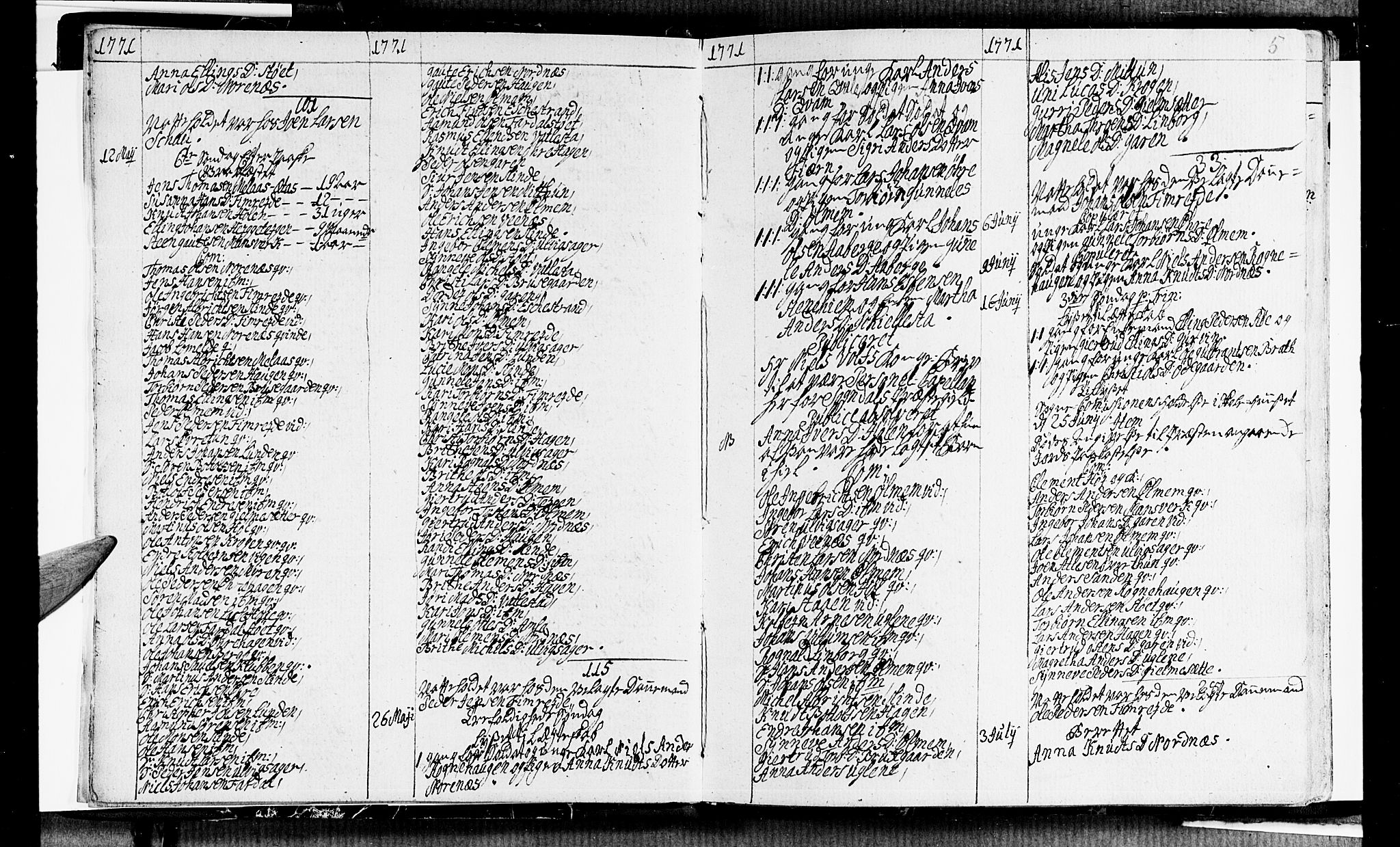 Sogndal sokneprestembete, AV/SAB-A-81301/H/Haa/Haaa/L0006: Parish register (official) no. A 6, 1770-1782, p. 5