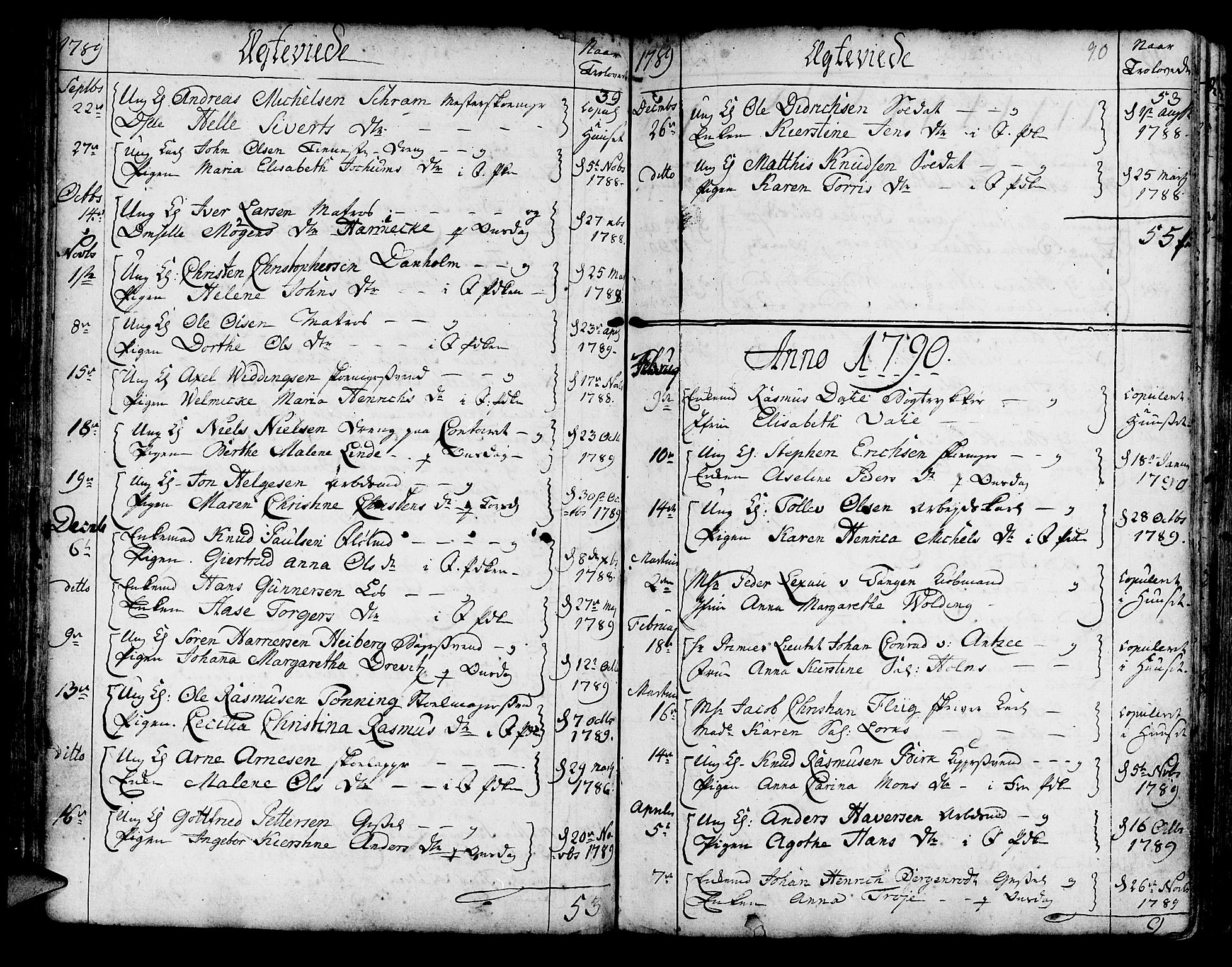 Korskirken sokneprestembete, SAB/A-76101/H/Haa/L0009: Parish register (official) no. A 9, 1743-1861, p. 90