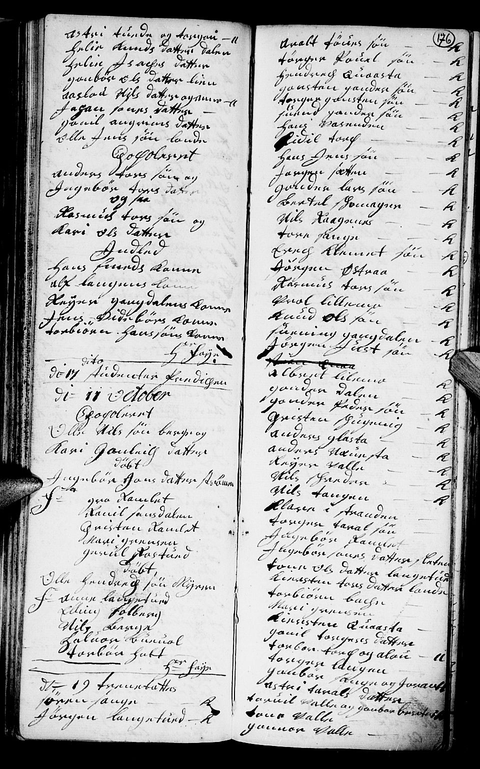 Holt sokneprestkontor, AV/SAK-1111-0021/F/Fb/L0004: Parish register (copy) no. B 4, 1730-1746, p. 176