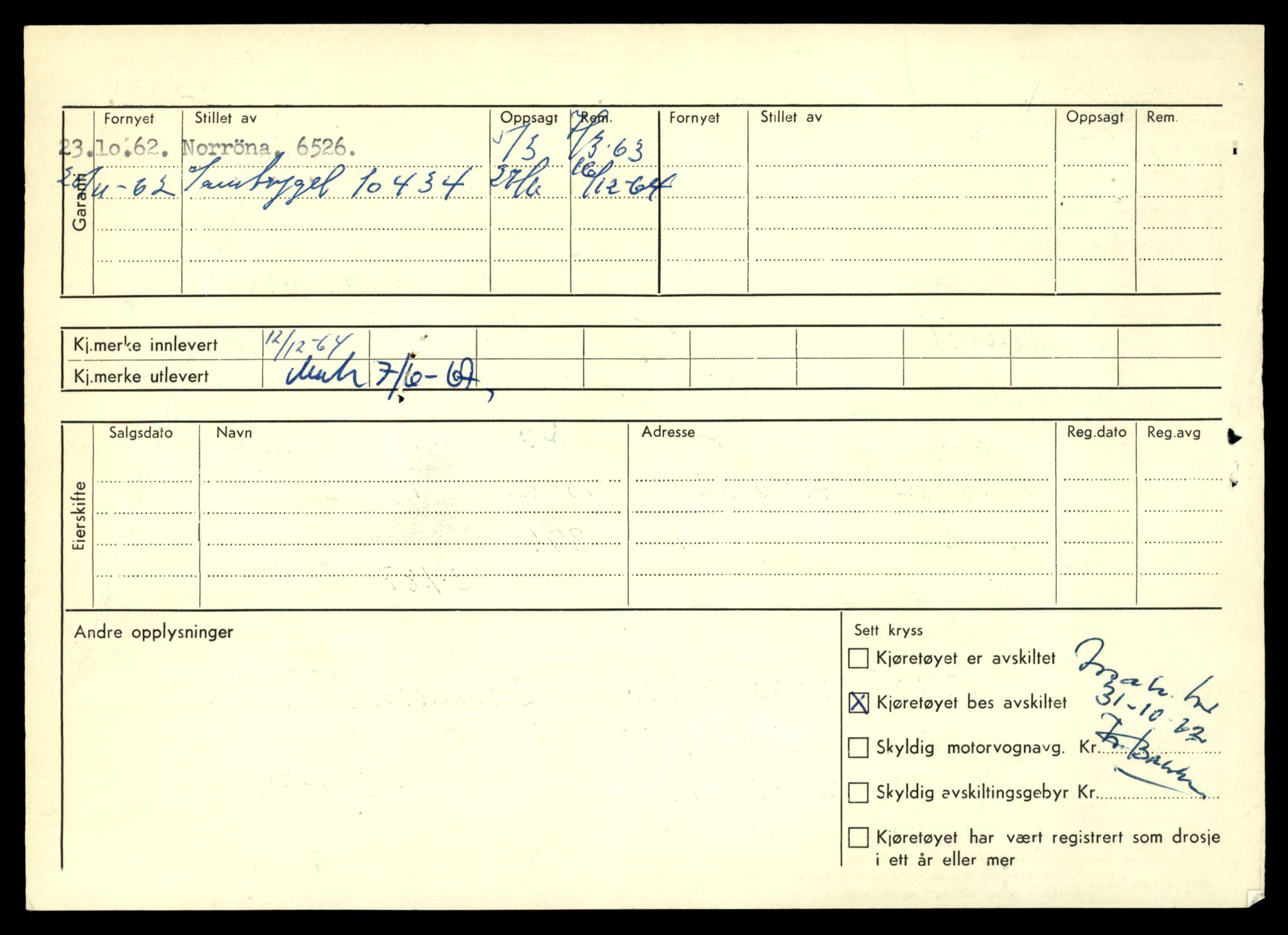 Møre og Romsdal vegkontor - Ålesund trafikkstasjon, SAT/A-4099/F/Fe/L0036: Registreringskort for kjøretøy T 12831 - T 13030, 1927-1998, p. 1556