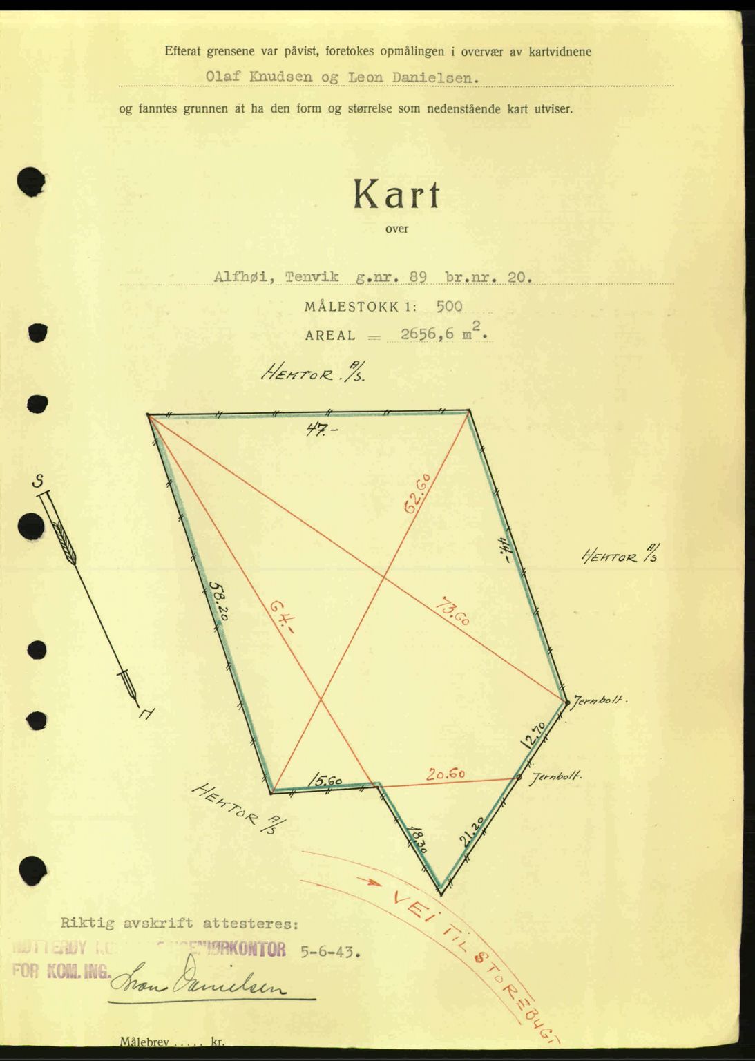 Tønsberg sorenskriveri, AV/SAKO-A-130/G/Ga/Gaa/L0013: Mortgage book no. A13, 1943-1943, Diary no: : 1542/1943