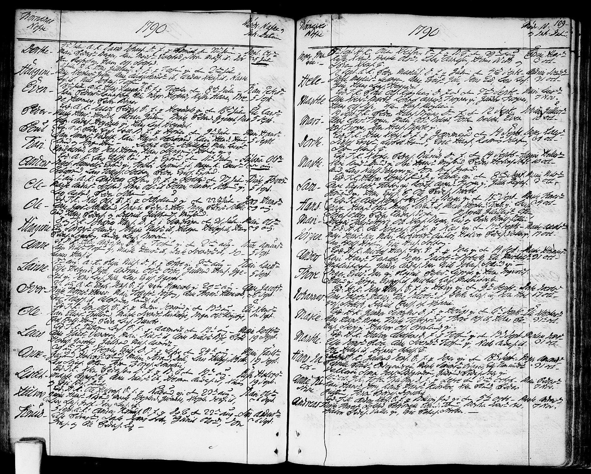 Asker prestekontor Kirkebøker, SAO/A-10256a/F/Fa/L0003: Parish register (official) no. I 3, 1767-1807, p. 109