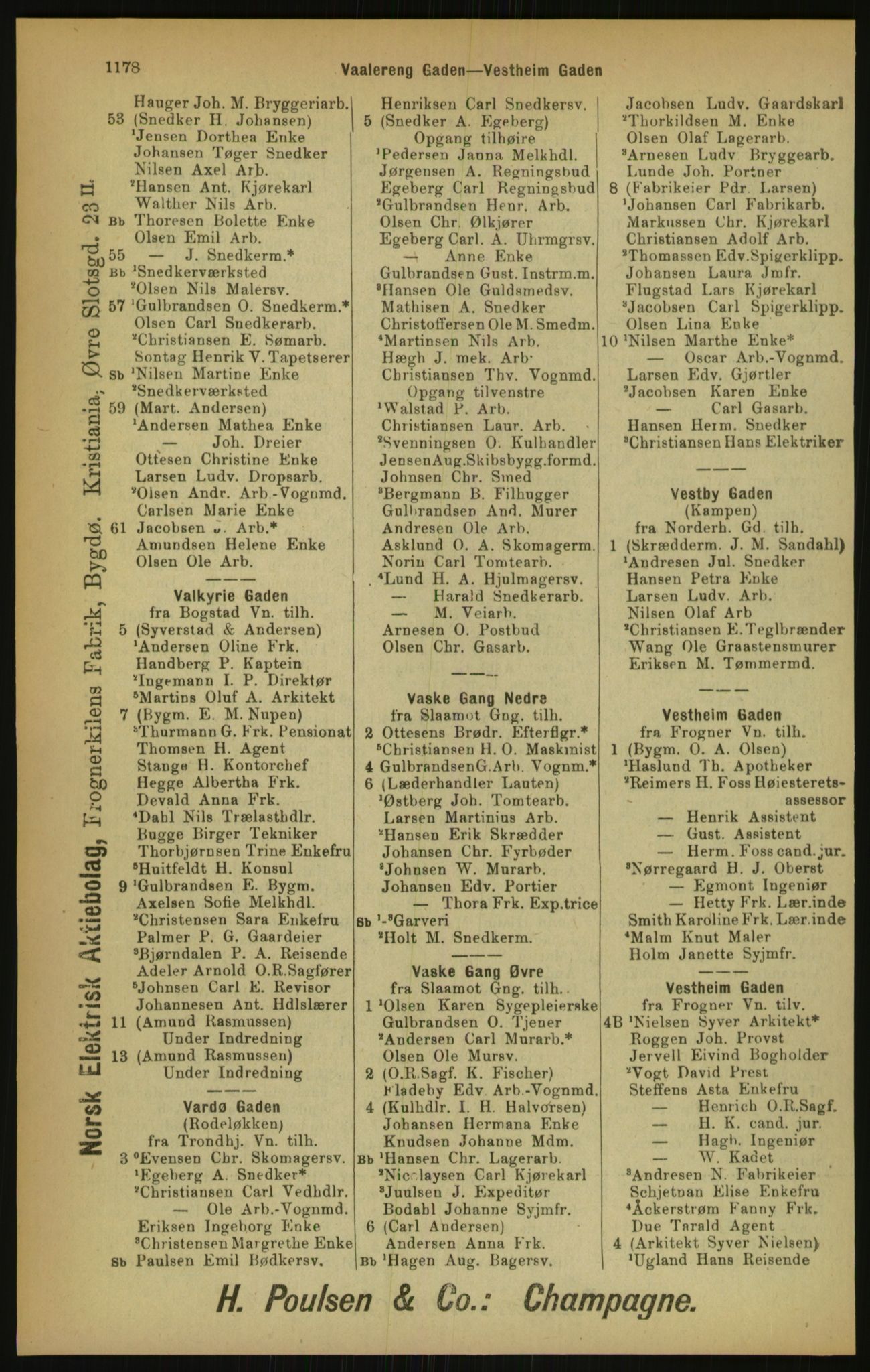 Kristiania/Oslo adressebok, PUBL/-, 1900, p. 1178