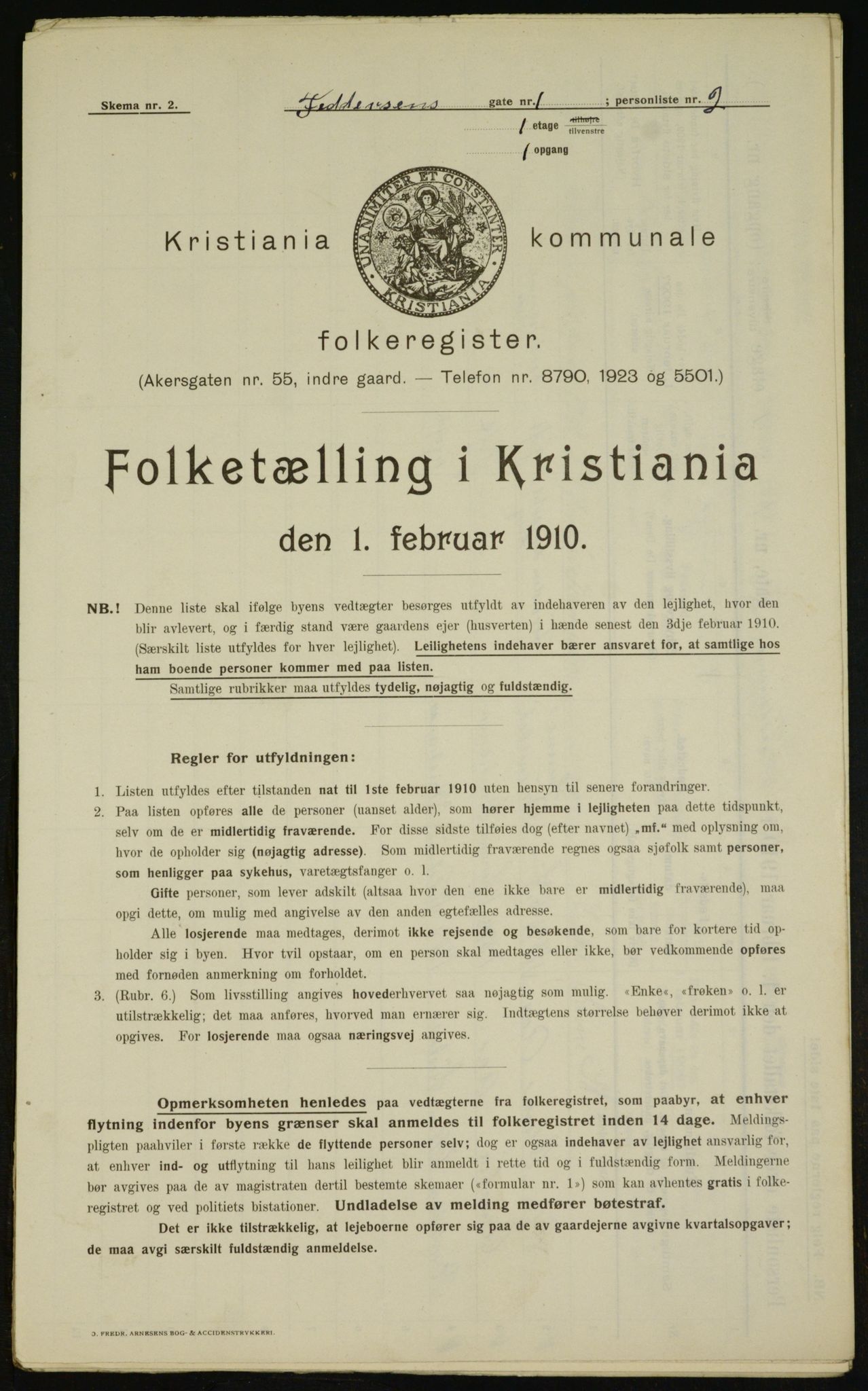 OBA, Municipal Census 1910 for Kristiania, 1910, p. 22544