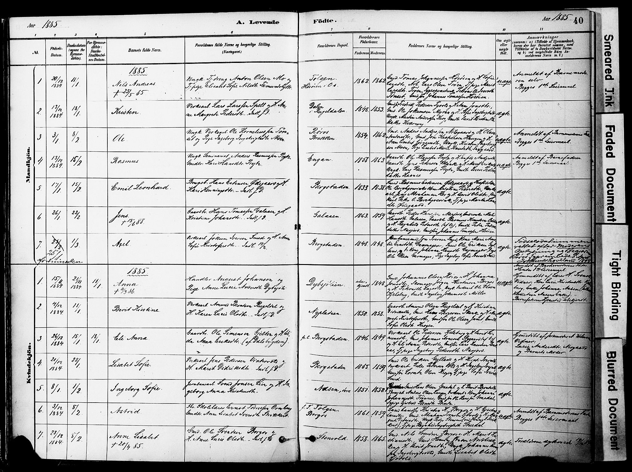Ministerialprotokoller, klokkerbøker og fødselsregistre - Sør-Trøndelag, SAT/A-1456/681/L0933: Parish register (official) no. 681A11, 1879-1890, p. 40