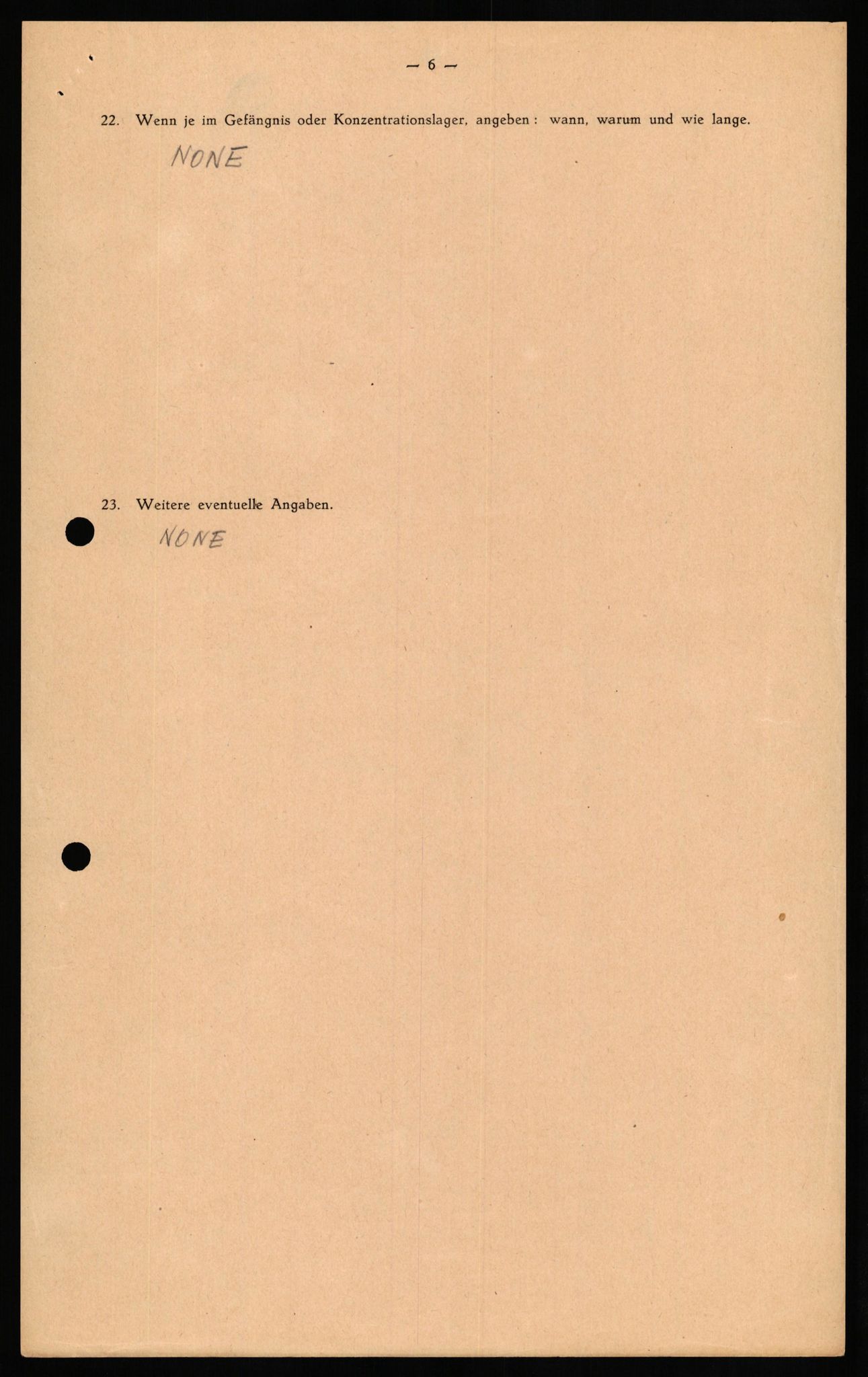 Forsvaret, Forsvarets overkommando II, RA/RAFA-3915/D/Db/L0028: CI Questionaires. Tyske okkupasjonsstyrker i Norge. Tyskere., 1945-1946, p. 451