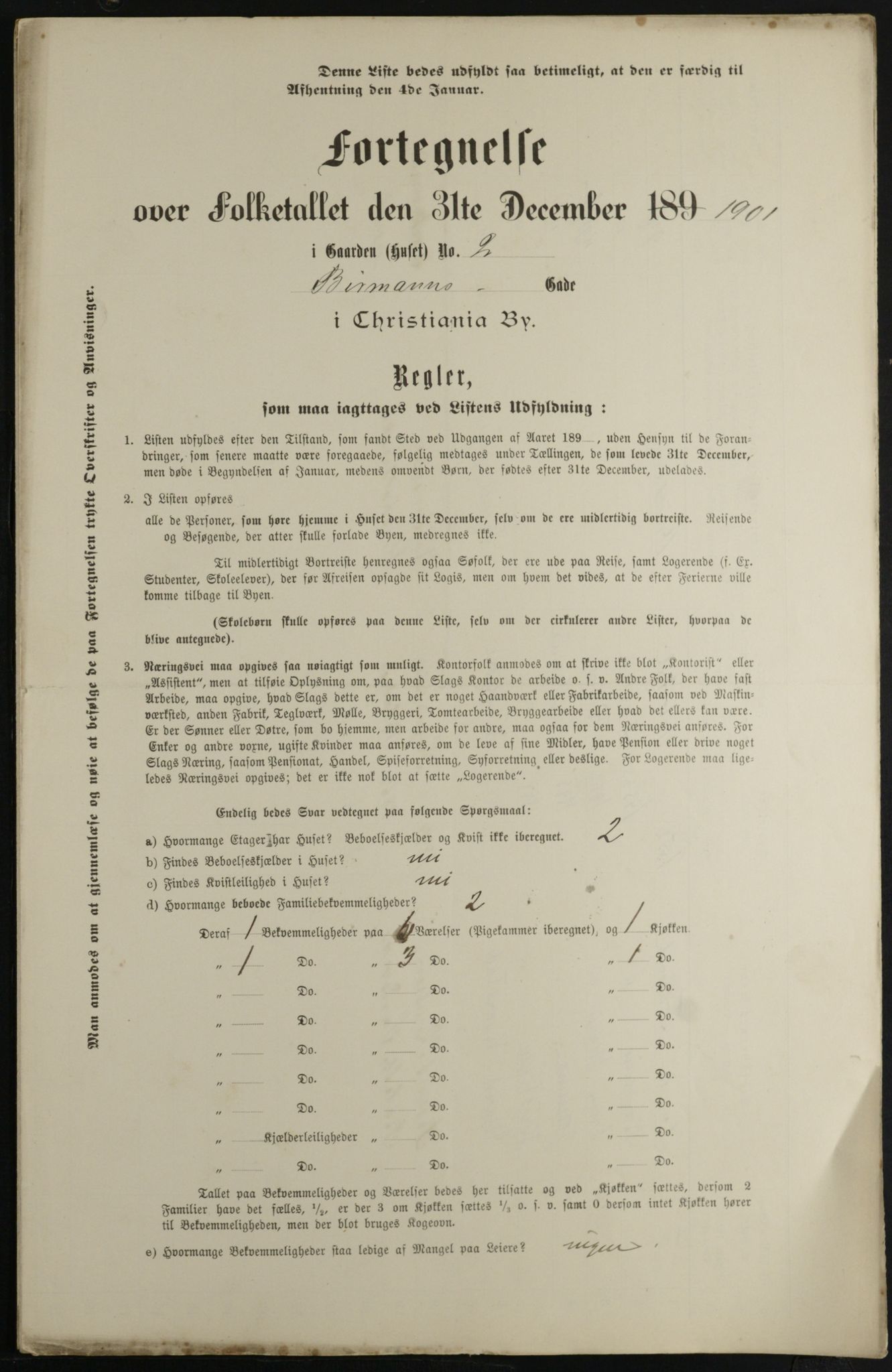 OBA, Municipal Census 1901 for Kristiania, 1901, p. 811