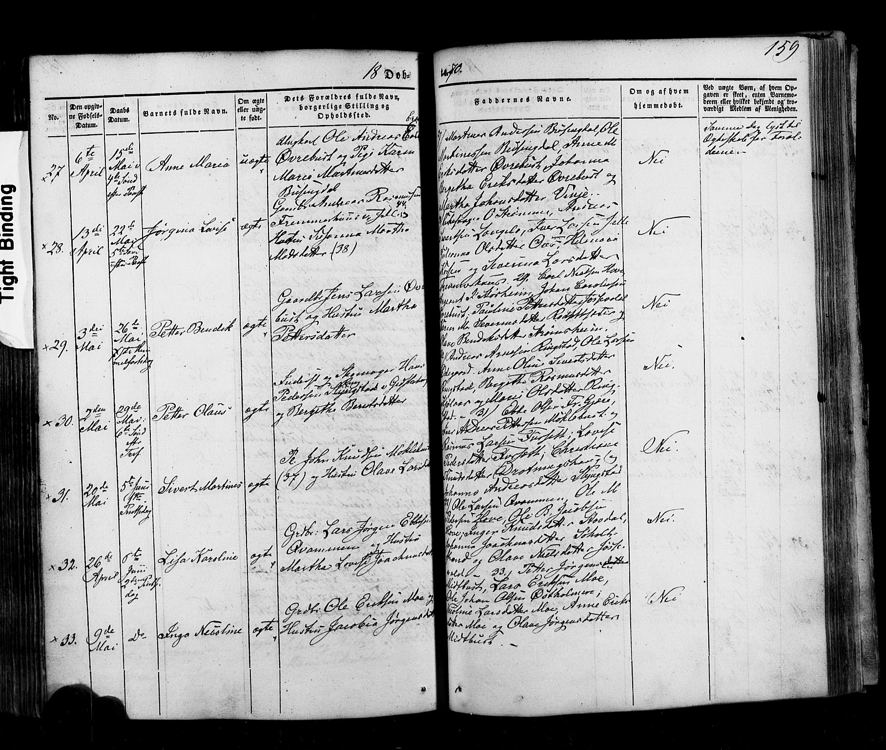 Ministerialprotokoller, klokkerbøker og fødselsregistre - Møre og Romsdal, AV/SAT-A-1454/520/L0275: Parish register (official) no. 520A05, 1844-1881, p. 159