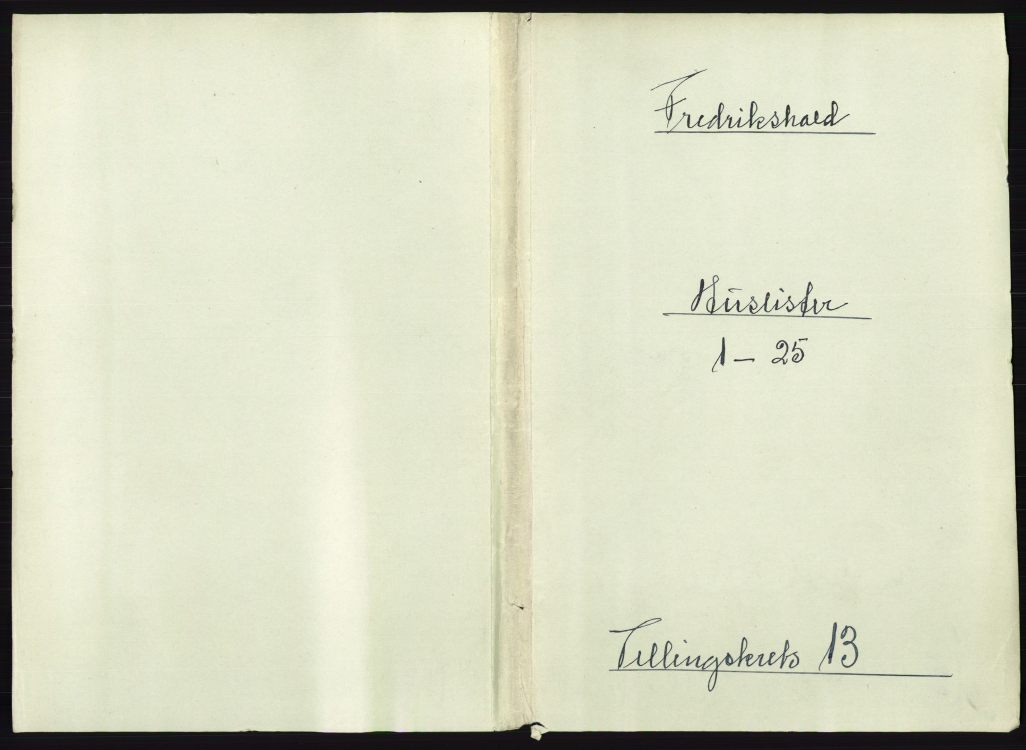 RA, 1891 census for 0101 Fredrikshald, 1891, p. 1190
