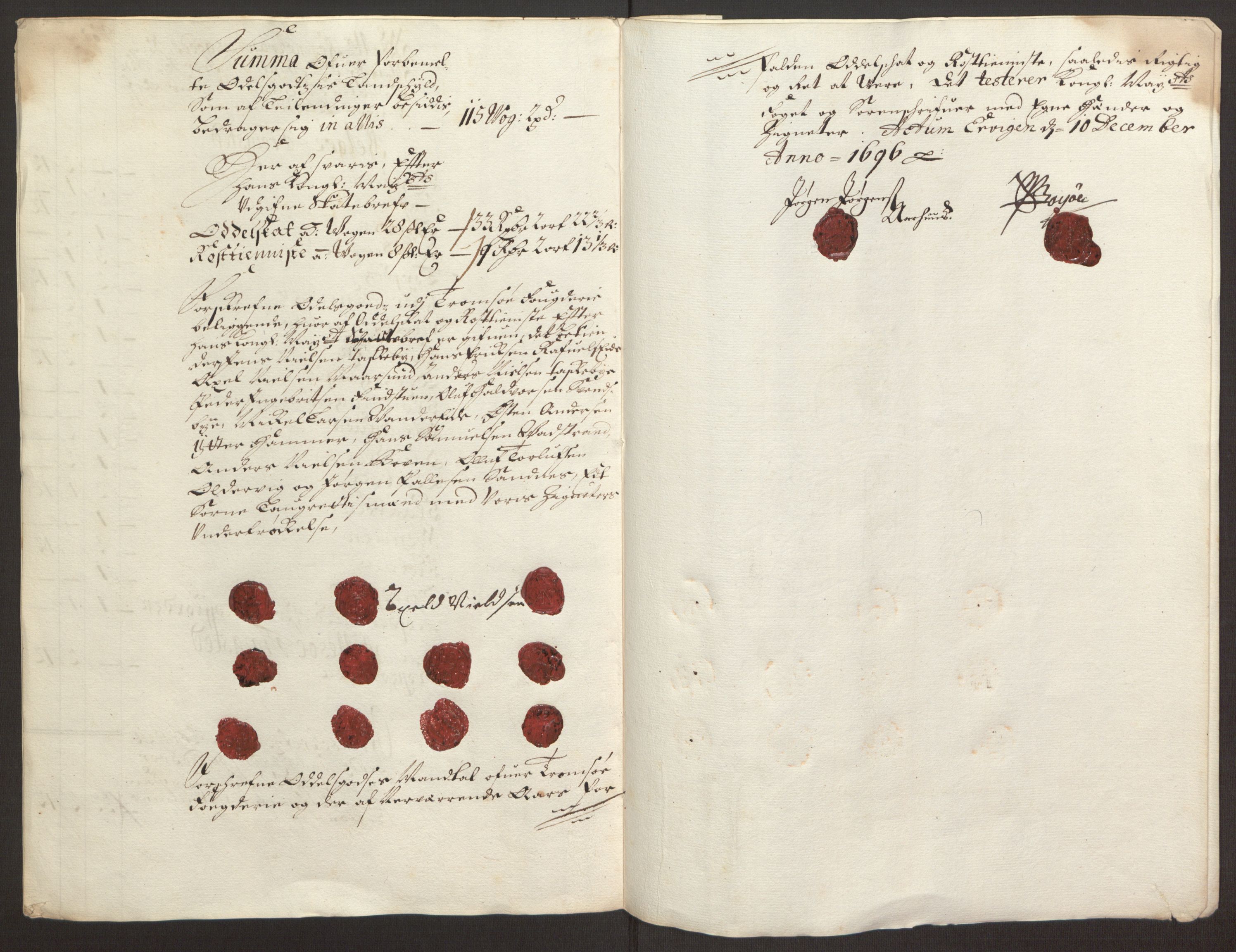 Rentekammeret inntil 1814, Reviderte regnskaper, Fogderegnskap, RA/EA-4092/R68/L4753: Fogderegnskap Senja og Troms, 1694-1696, p. 339