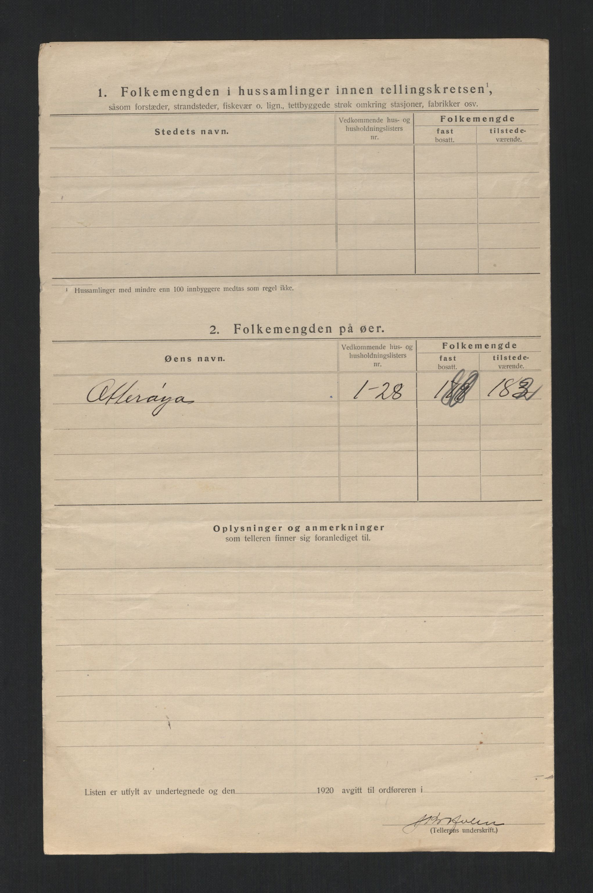 SAT, 1920 census for Otterøy, 1920, p. 32