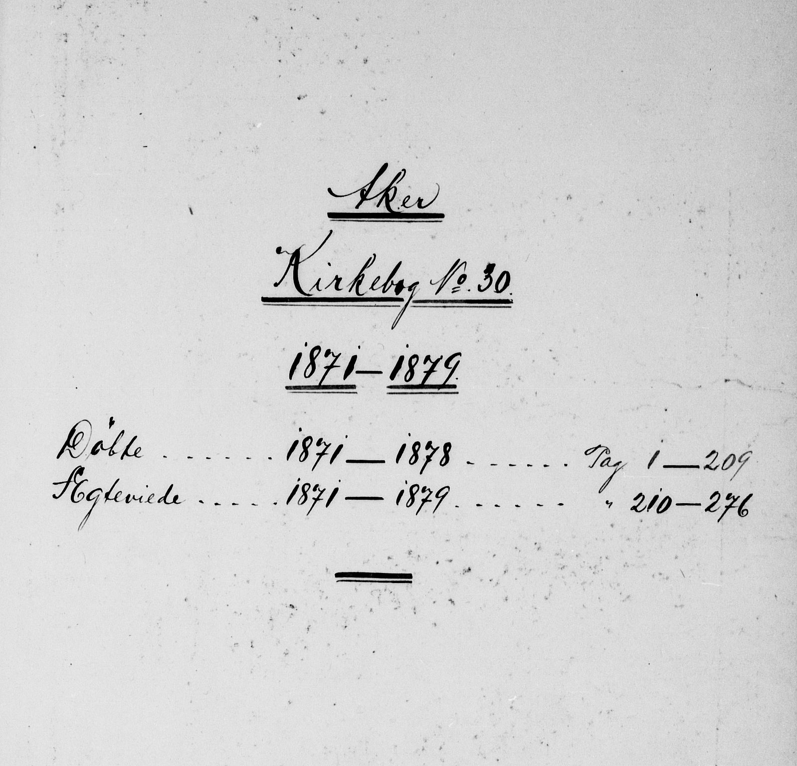 Vestre Aker prestekontor Kirkebøker, SAO/A-10025/G/Ga/L0002: Parish register (copy) no. I 2, 1871-1879