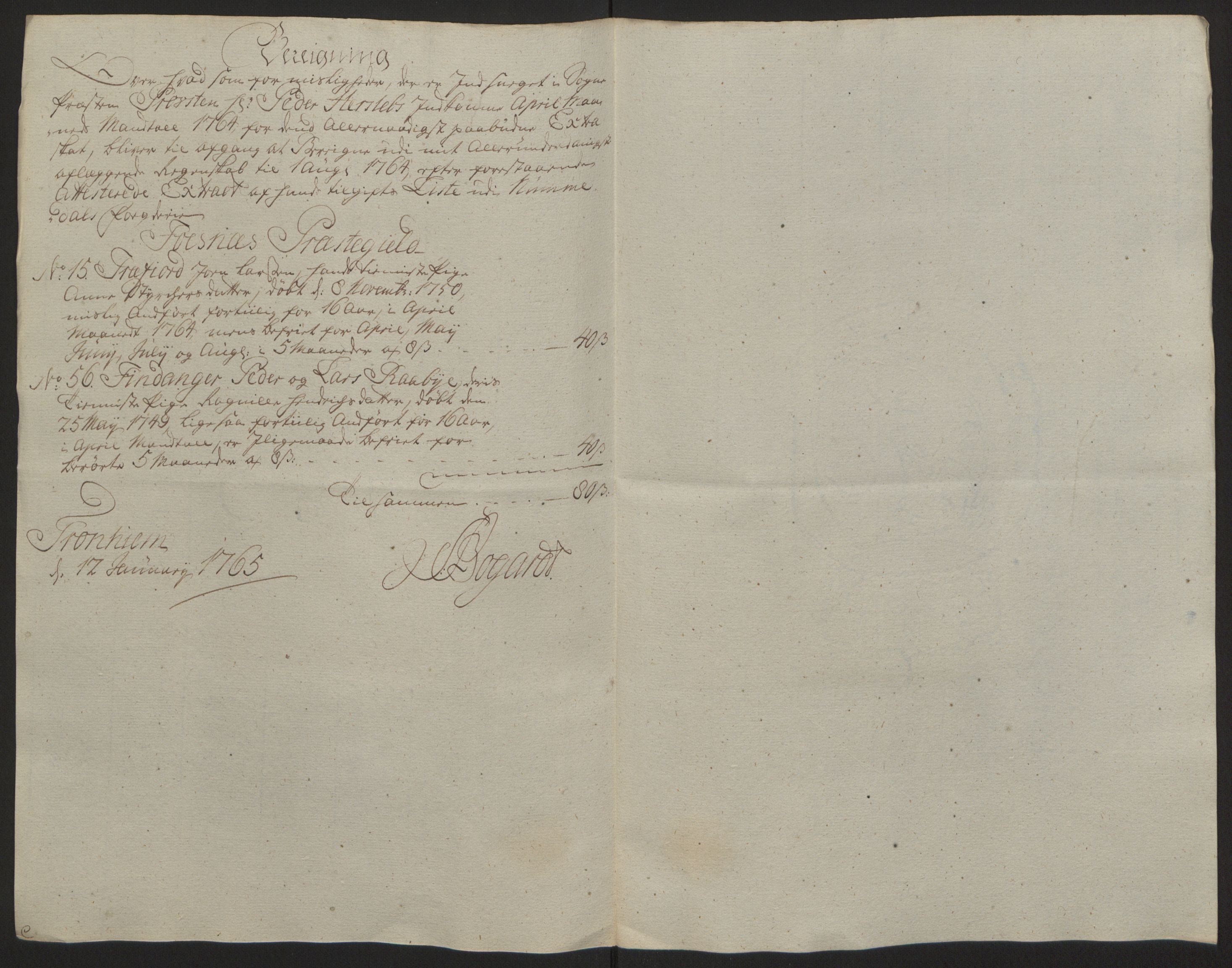 Rentekammeret inntil 1814, Reviderte regnskaper, Fogderegnskap, AV/RA-EA-4092/R64/L4502: Ekstraskatten Namdal, 1762-1772, p. 166