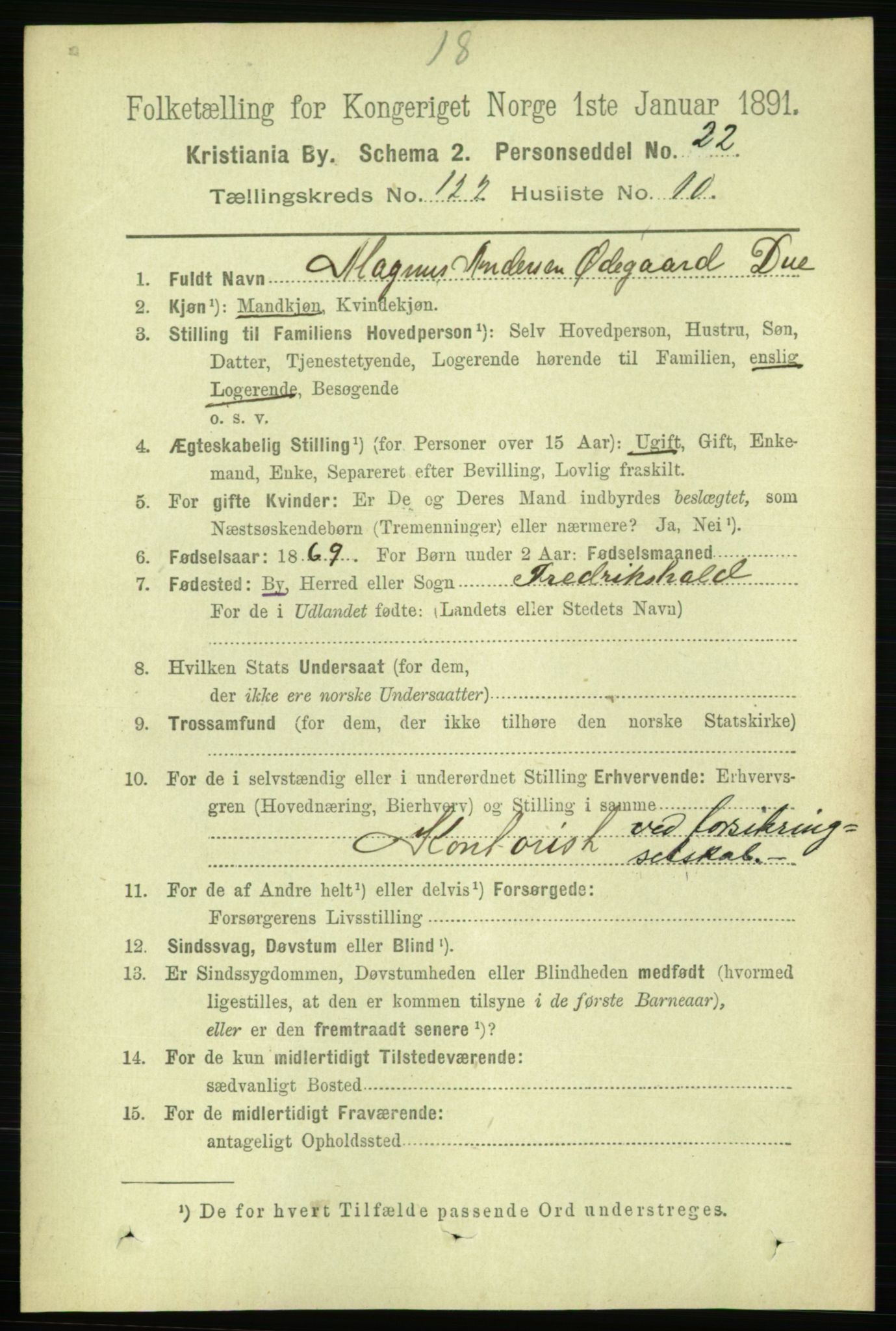 RA, 1891 census for 0301 Kristiania, 1891, p. 65049