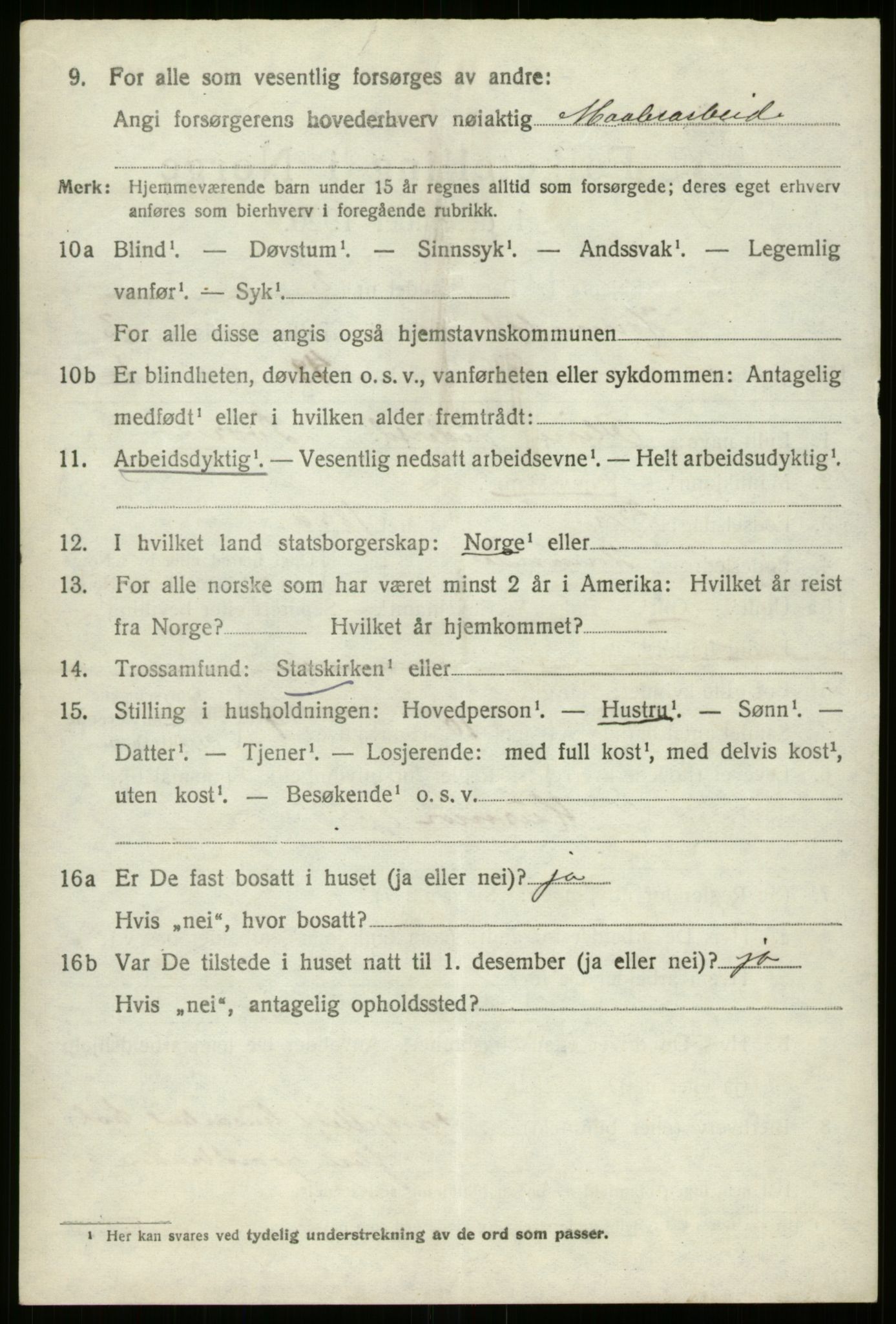 SAB, 1920 census for Hornindal, 1920, p. 1751