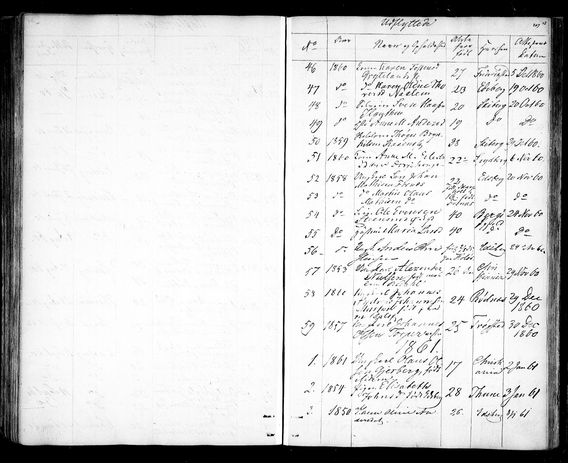 Rakkestad prestekontor Kirkebøker, AV/SAO-A-2008/F/Fa/L0010: Parish register (official) no. I 10, 1857-1861, p. 207