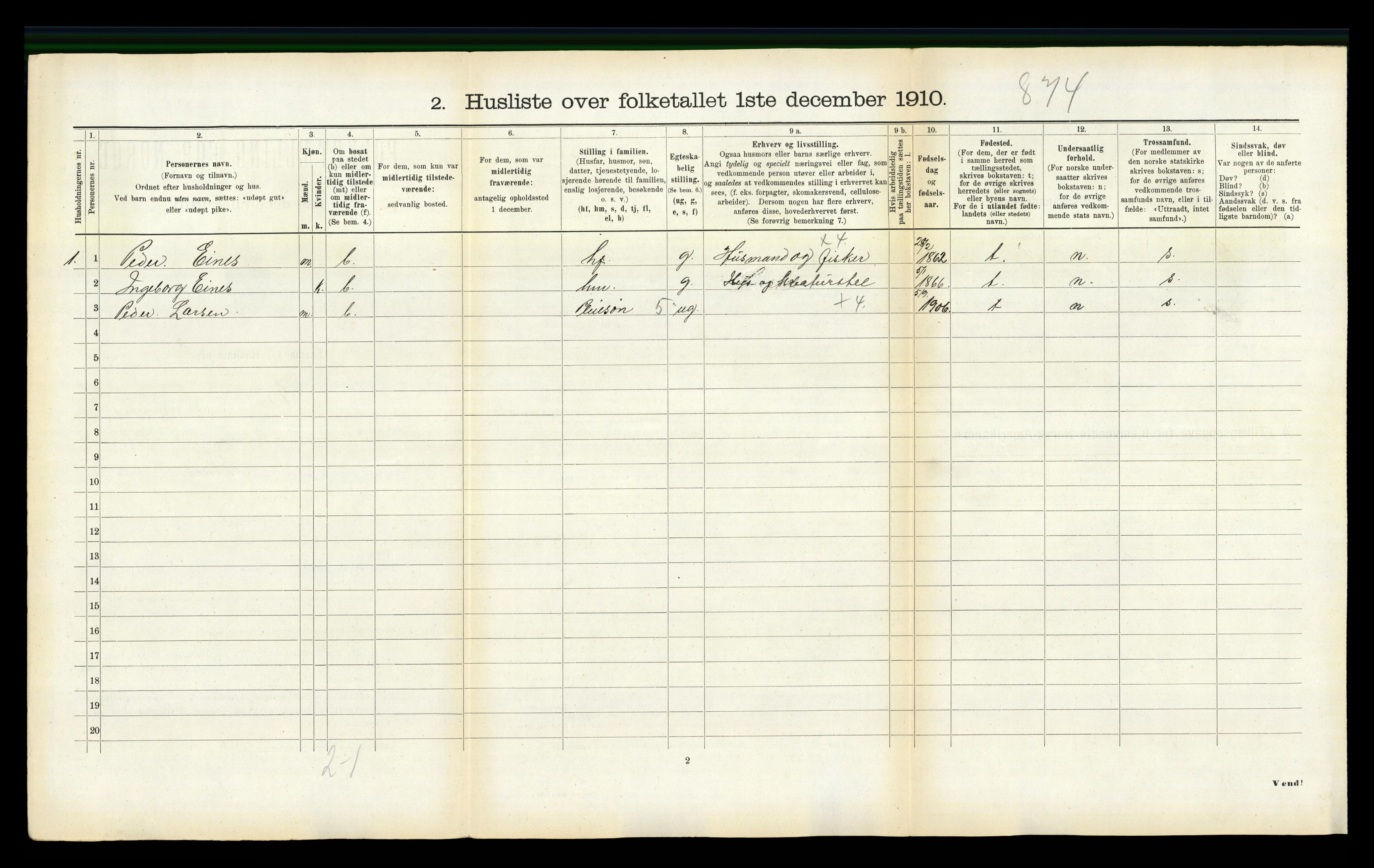 RA, 1910 census for Edøy, 1910, p. 333