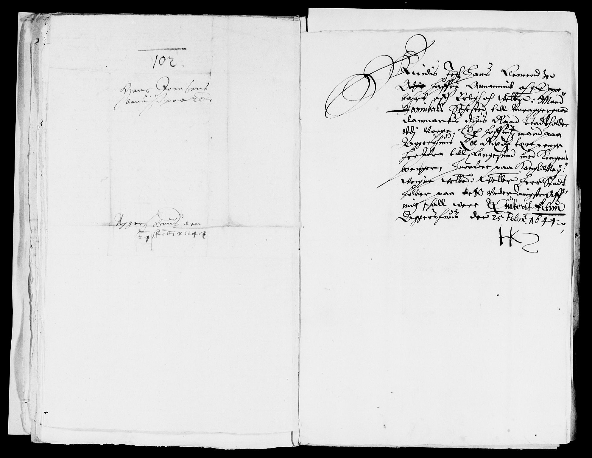 Rentekammeret inntil 1814, Reviderte regnskaper, Lensregnskaper, AV/RA-EA-5023/R/Rb/Rba/L0171: Akershus len, 1643-1644
