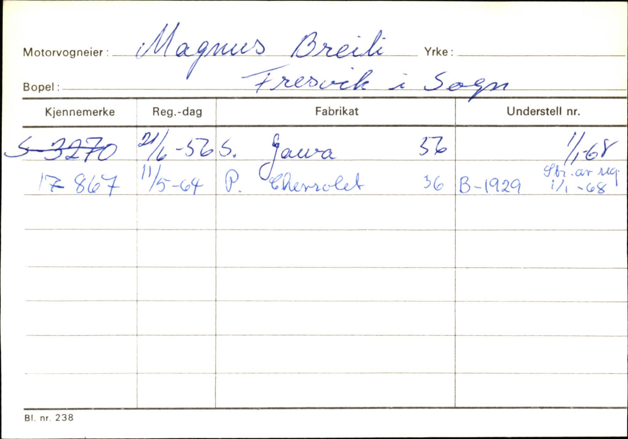 Statens vegvesen, Sogn og Fjordane vegkontor, AV/SAB-A-5301/4/F/L0126: Eigarregister Fjaler M-Å. Leikanger A-Å, 1945-1975, p. 906