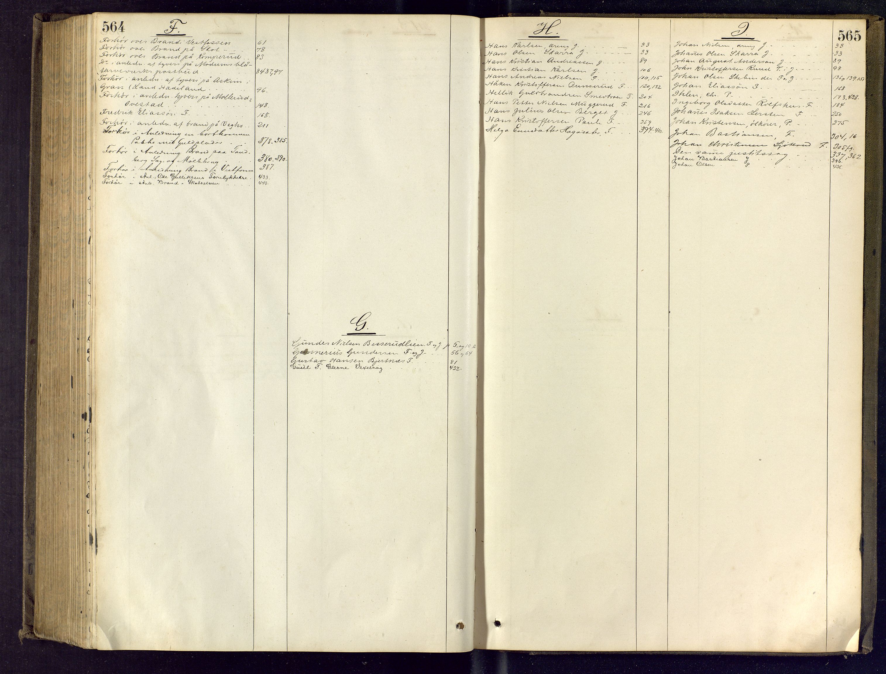 Eiker, Modum og Sigdal sorenskriveri, SAKO/A-123/F/Fc/L0020: Ekstrarettsprotokoll - sorenskriveriet, 1883-1887, p. 564-565