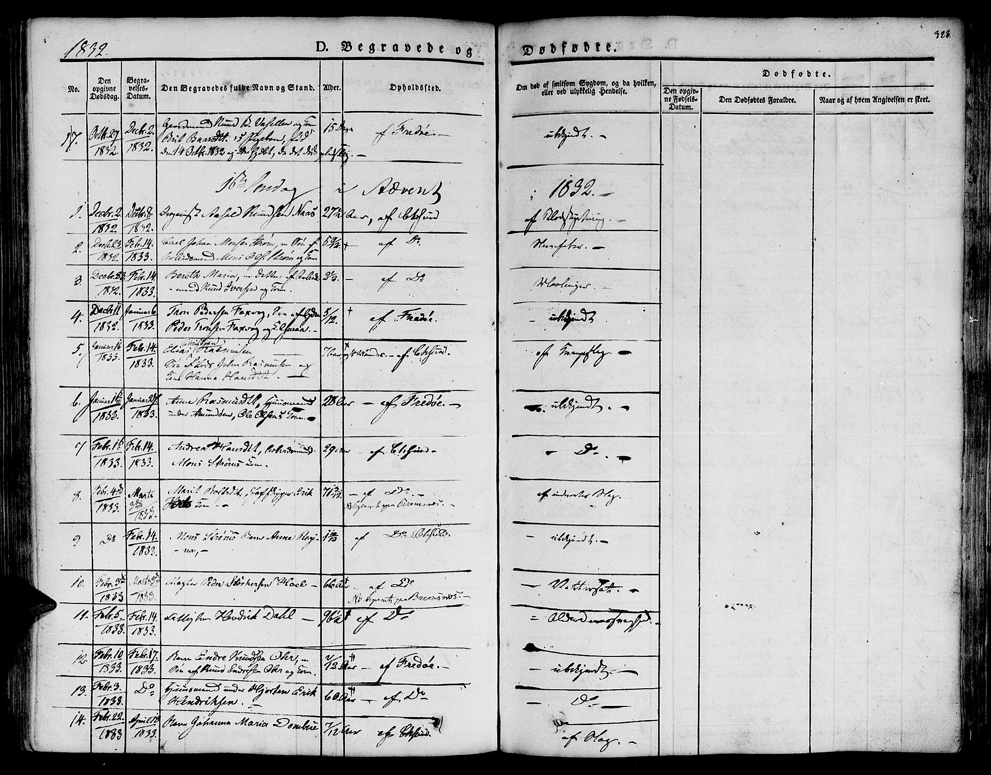 Ministerialprotokoller, klokkerbøker og fødselsregistre - Møre og Romsdal, SAT/A-1454/572/L0843: Parish register (official) no. 572A06, 1832-1842, p. 323