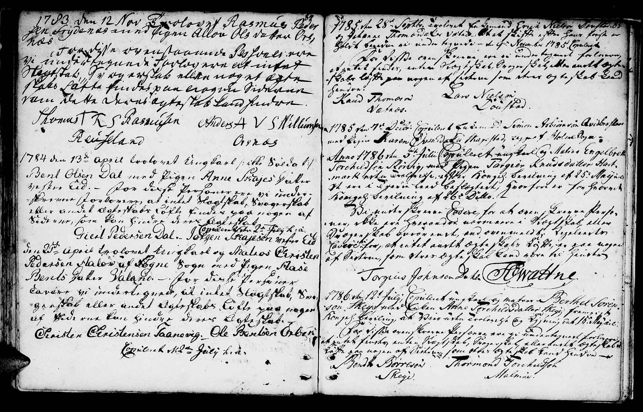 Mandal sokneprestkontor, SAK/1111-0030/F/Fa/Fab/L0002: Parish register (official) no. A 2, 1753-1801, p. 84-85