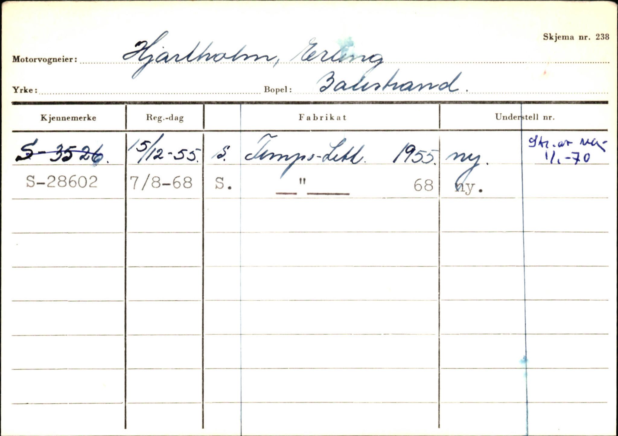 Statens vegvesen, Sogn og Fjordane vegkontor, SAB/A-5301/4/F/L0132: Eigarregister Askvoll A-Å. Balestrand A-Å, 1945-1975, p. 1855