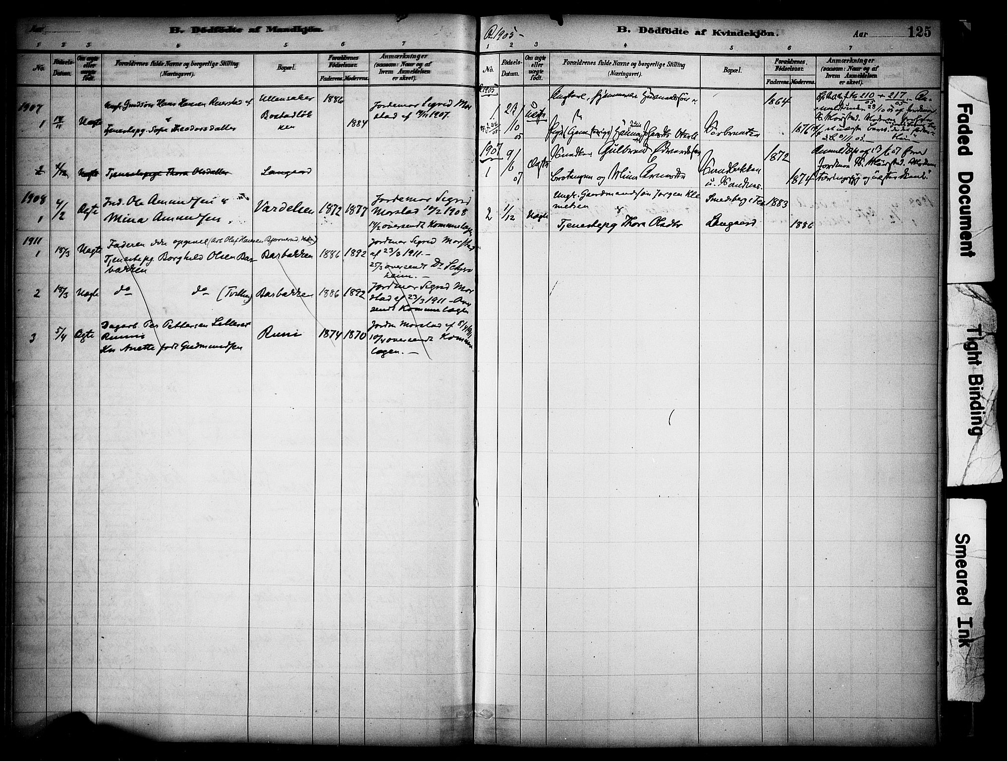 Sør-Odal prestekontor, SAH/PREST-030/H/Ha/Haa/L0008: Parish register (official) no. 8, 1886-1922, p. 125