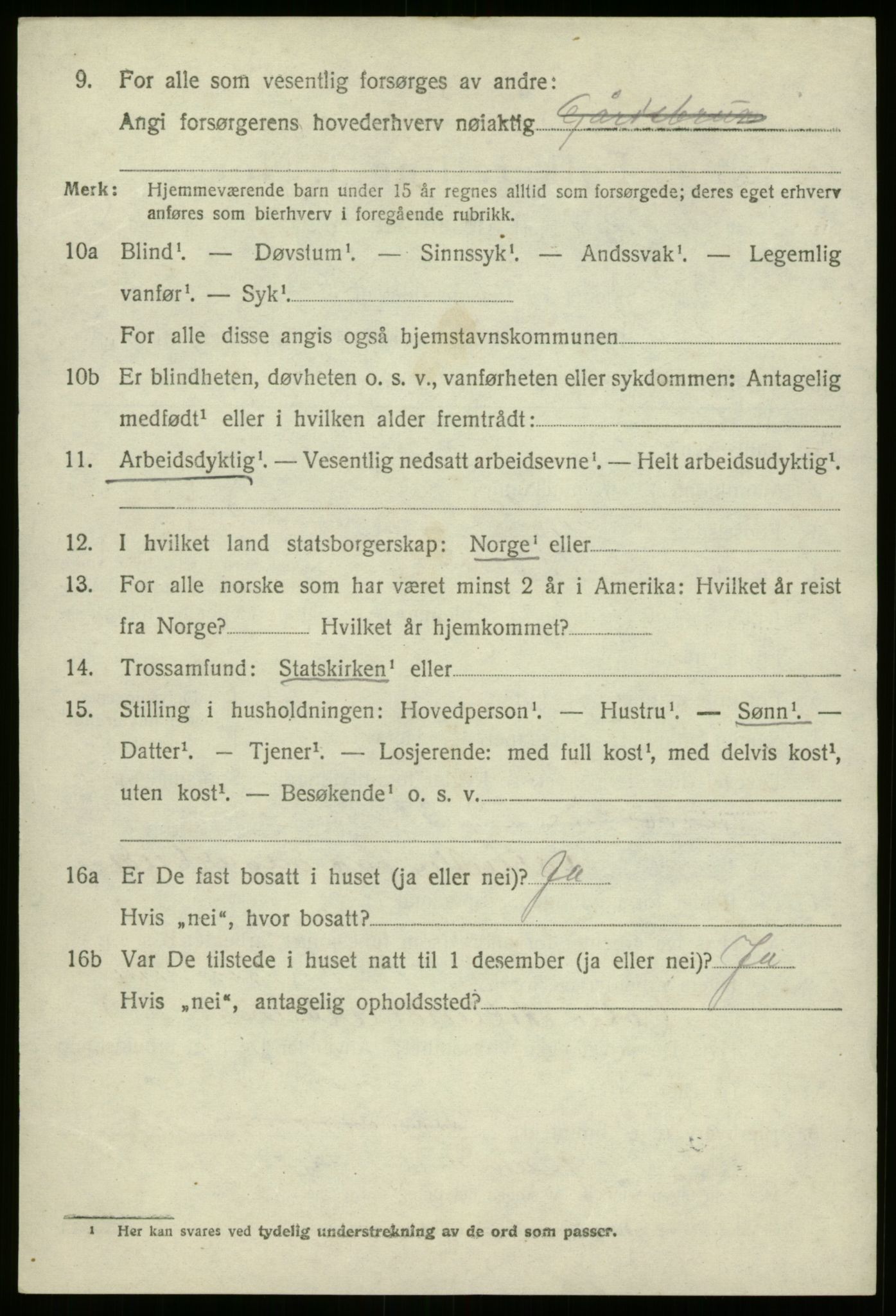 SAB, 1920 census for Gloppen, 1920, p. 6321