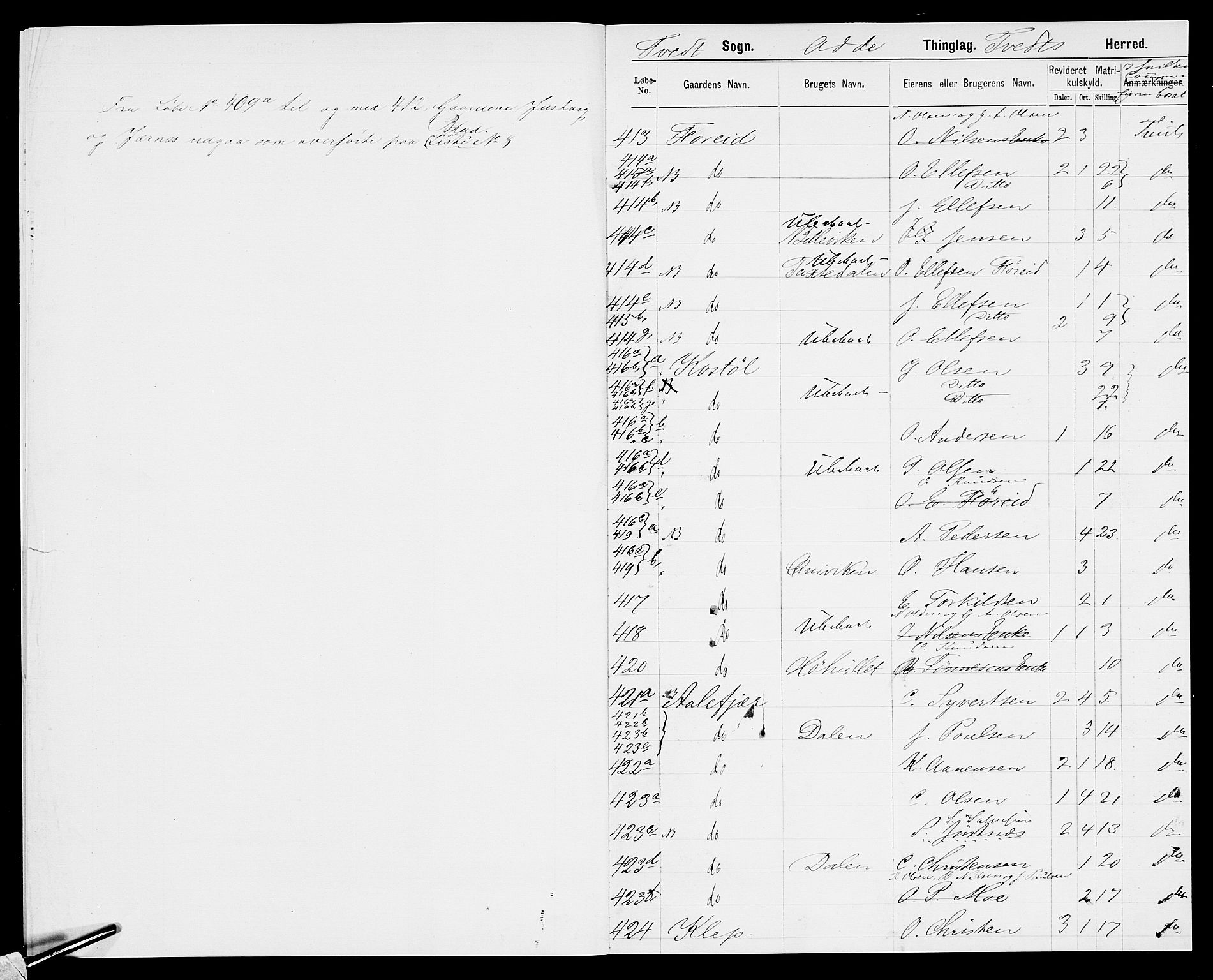 SAK, 1875 census for 1013P Tveit, 1875, p. 12