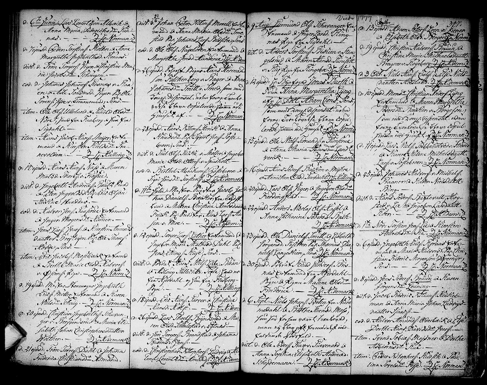 Kongsberg kirkebøker, SAKO/A-22/F/Fa/L0005: Parish register (official) no. I 5, 1769-1782, p. 347