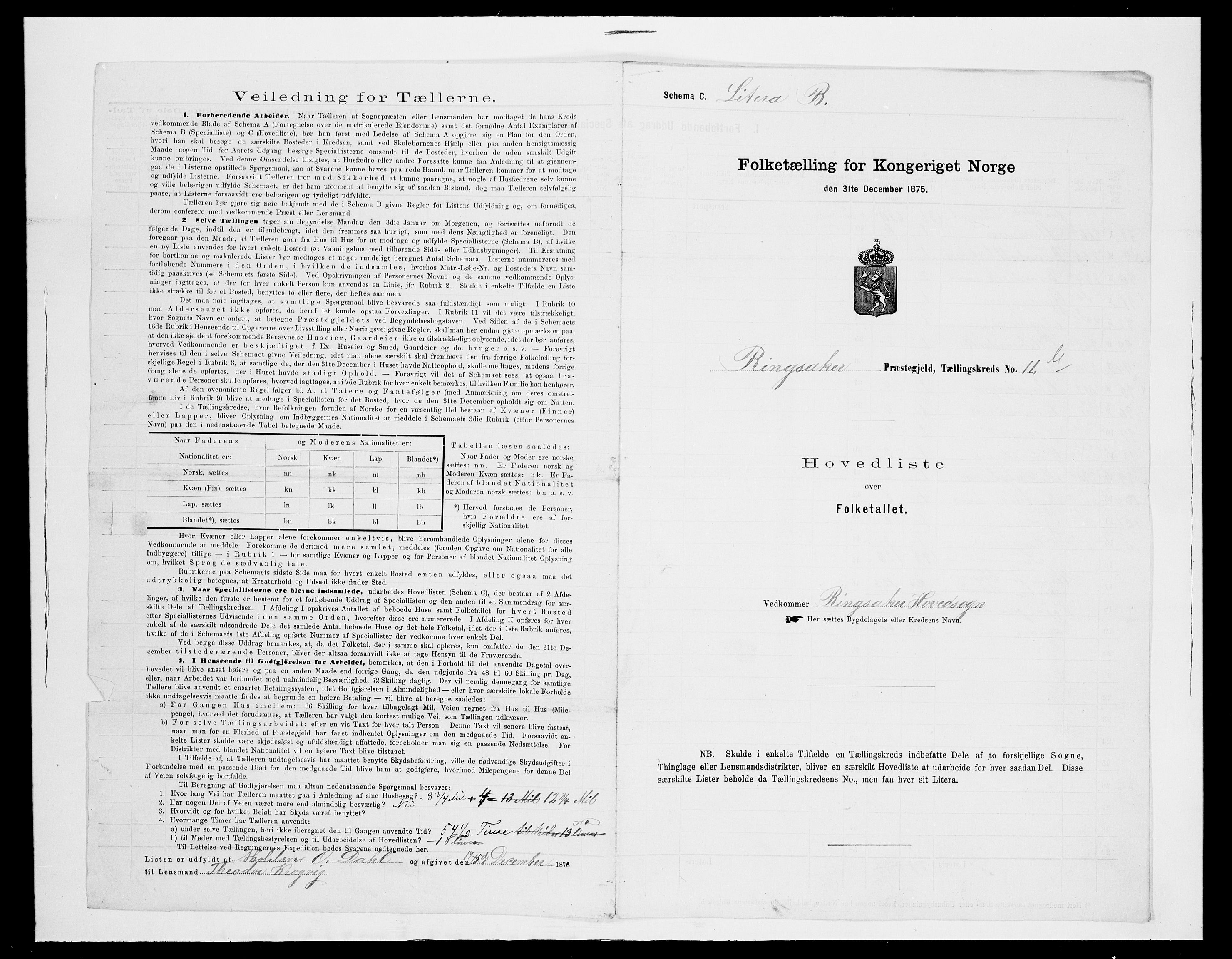 SAH, 1875 census for 0412P Ringsaker, 1875, p. 79