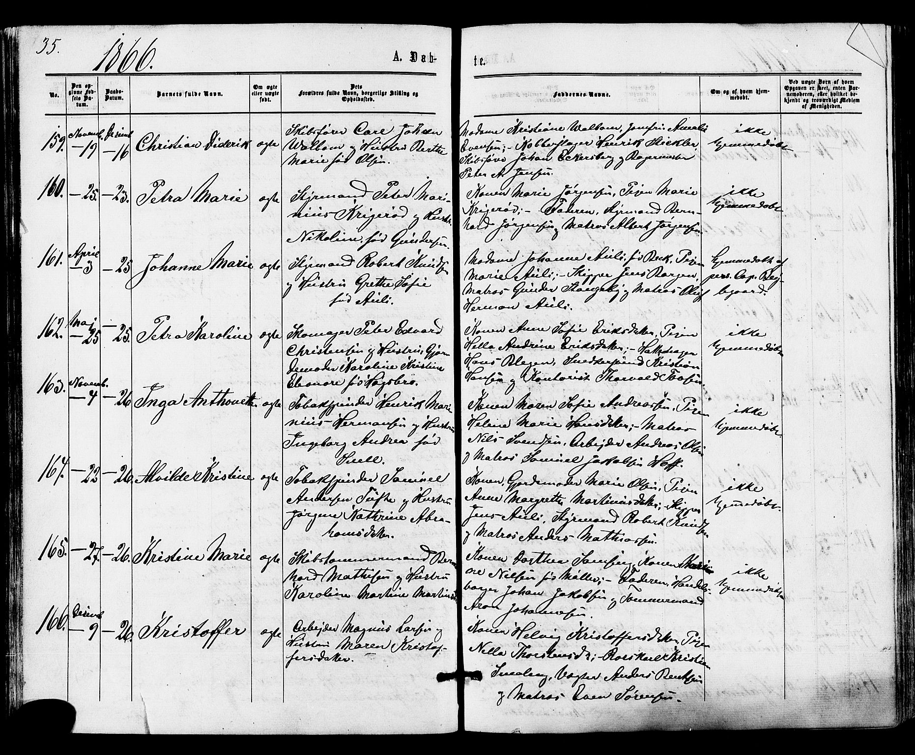 Tønsberg kirkebøker, AV/SAKO-A-330/F/Fa/L0009: Parish register (official) no. I 9, 1865-1873, p. 35