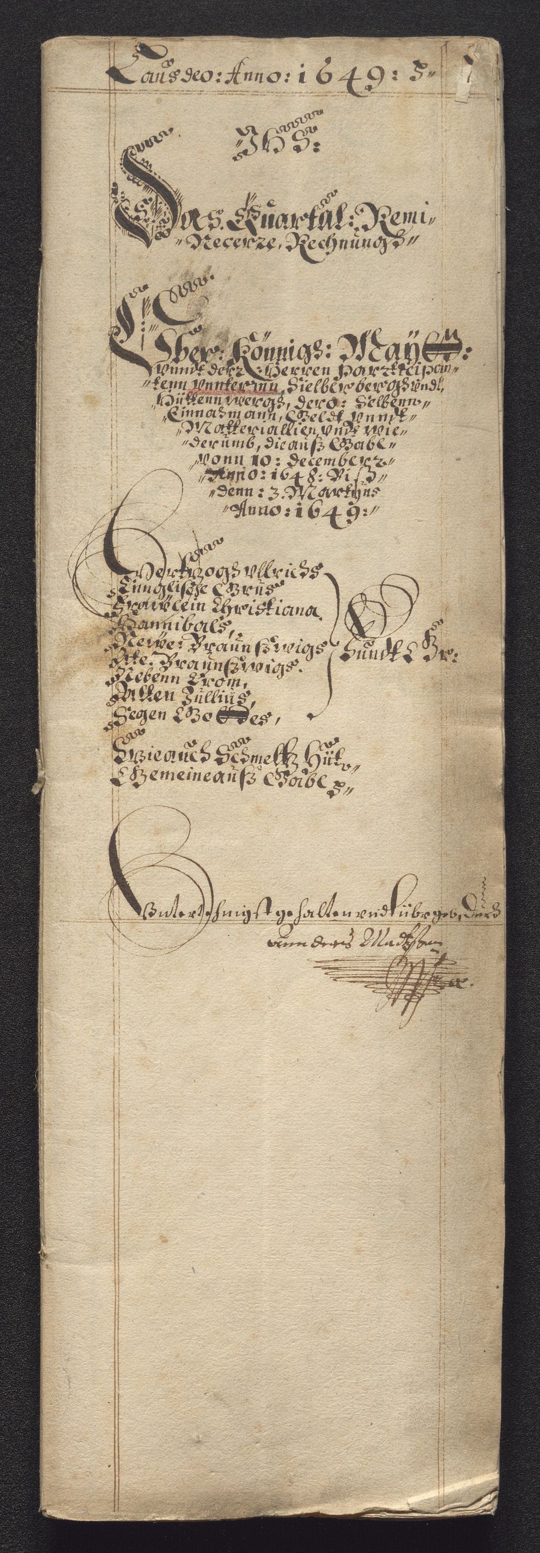 Kongsberg Sølvverk 1623-1816, AV/SAKO-EA-3135/001/D/Dc/Dcd/L0023: Utgiftsregnskap for gruver m.m., 1649, p. 203