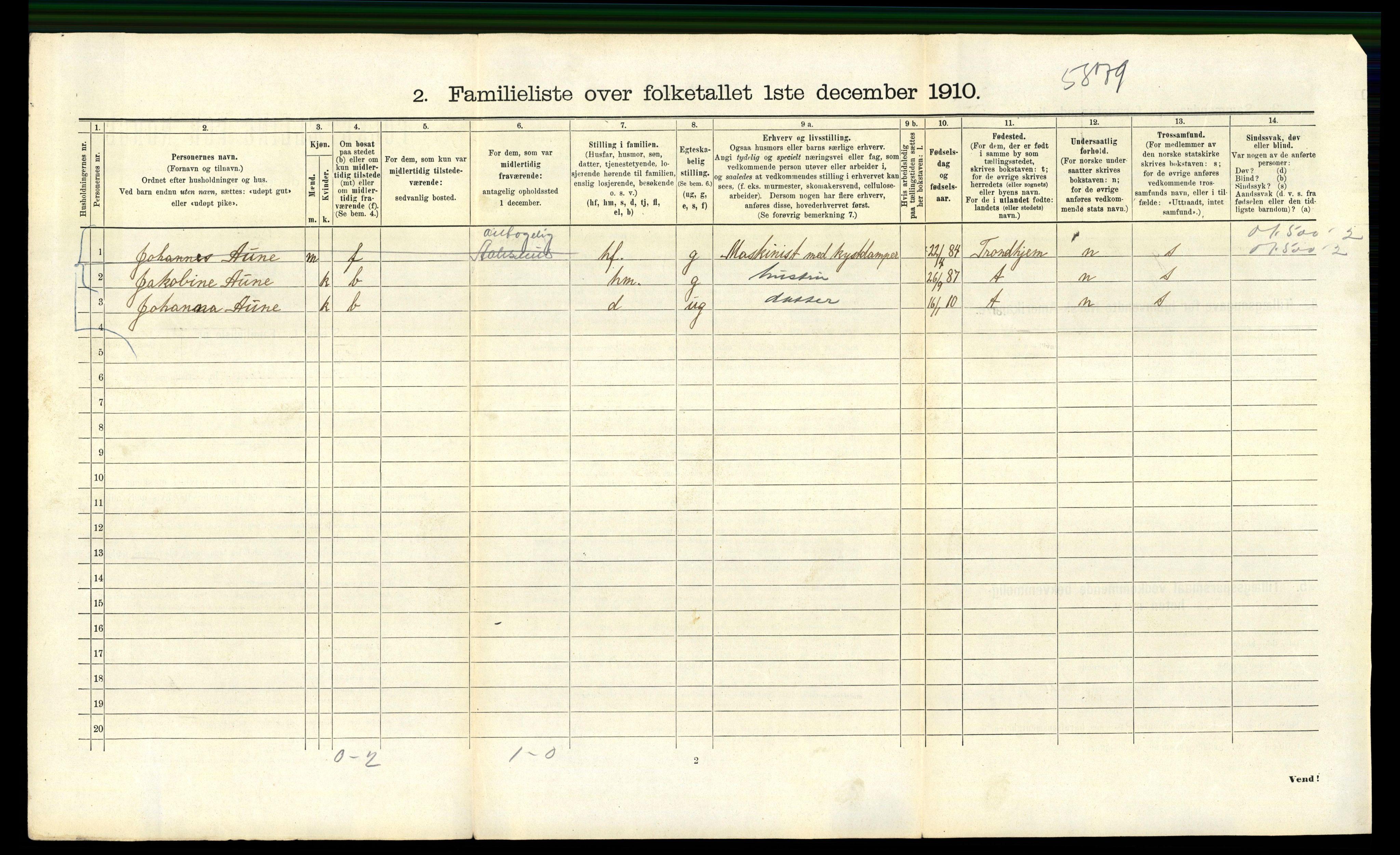 RA, 1910 census for Bergen, 1910, p. 39292