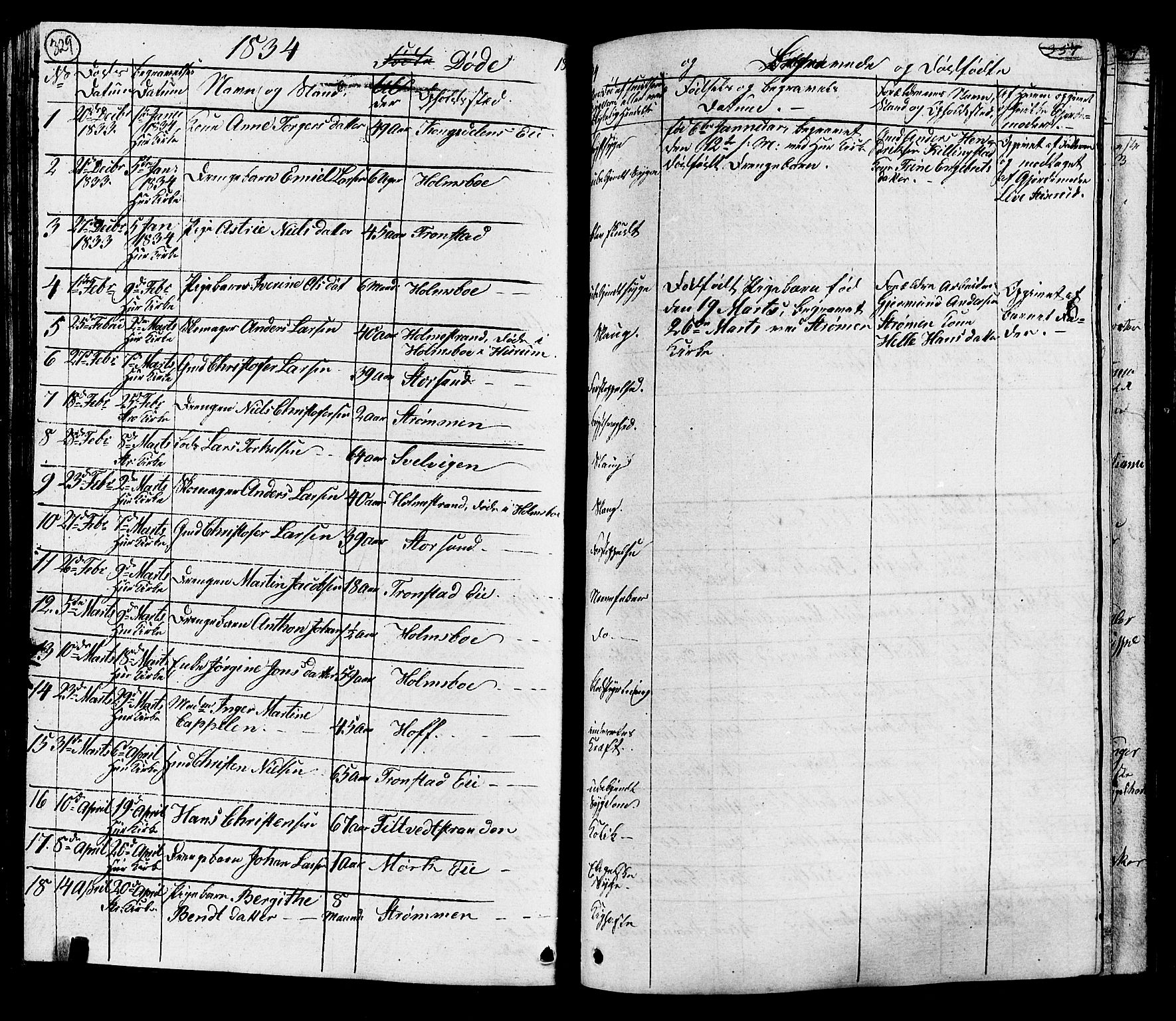 Hurum kirkebøker, SAKO/A-229/G/Ga/L0002: Parish register (copy) no. I 2, 1827-1857, p. 329