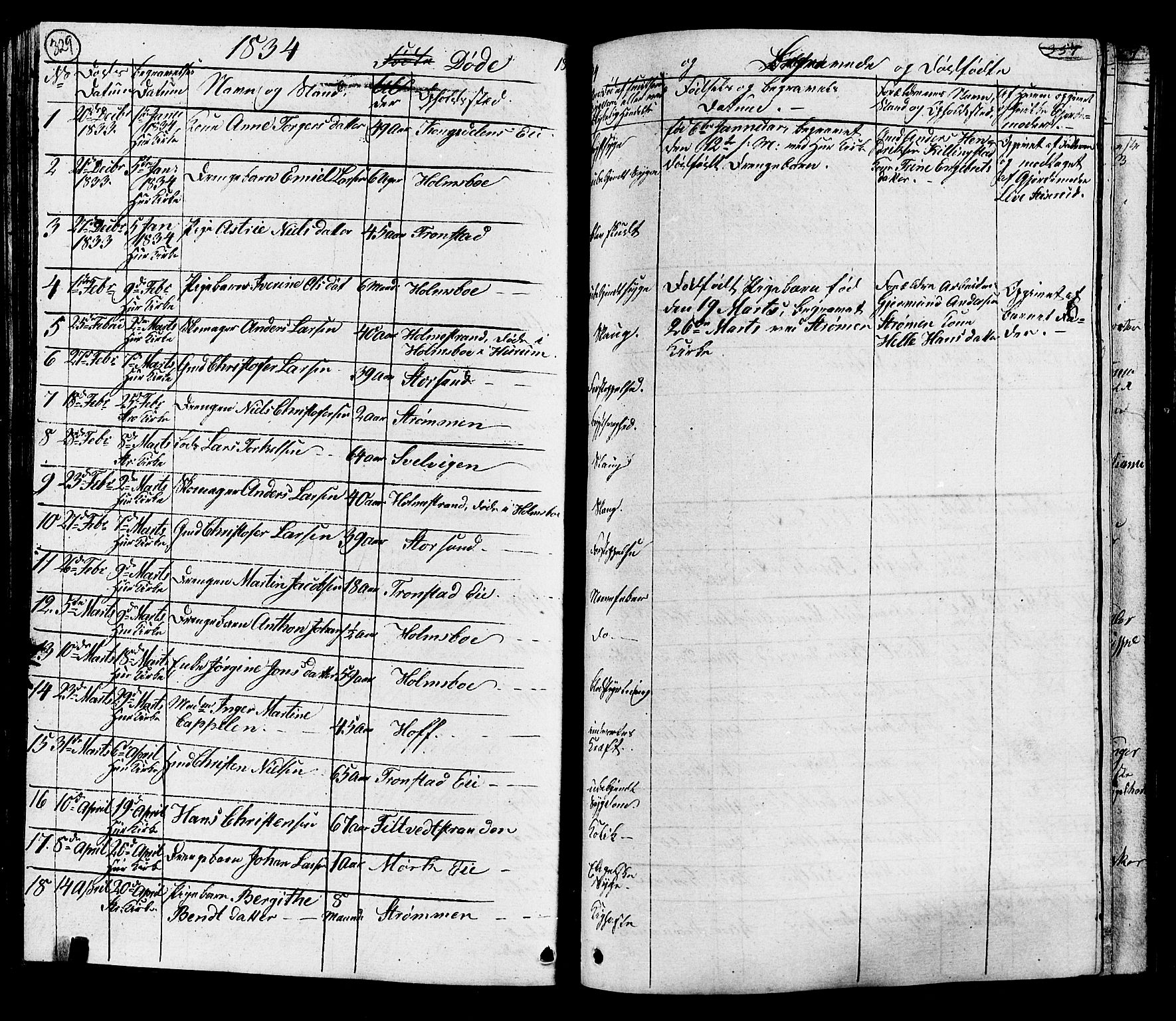 Hurum kirkebøker, AV/SAKO-A-229/G/Ga/L0002: Parish register (copy) no. I 2, 1827-1857, p. 329