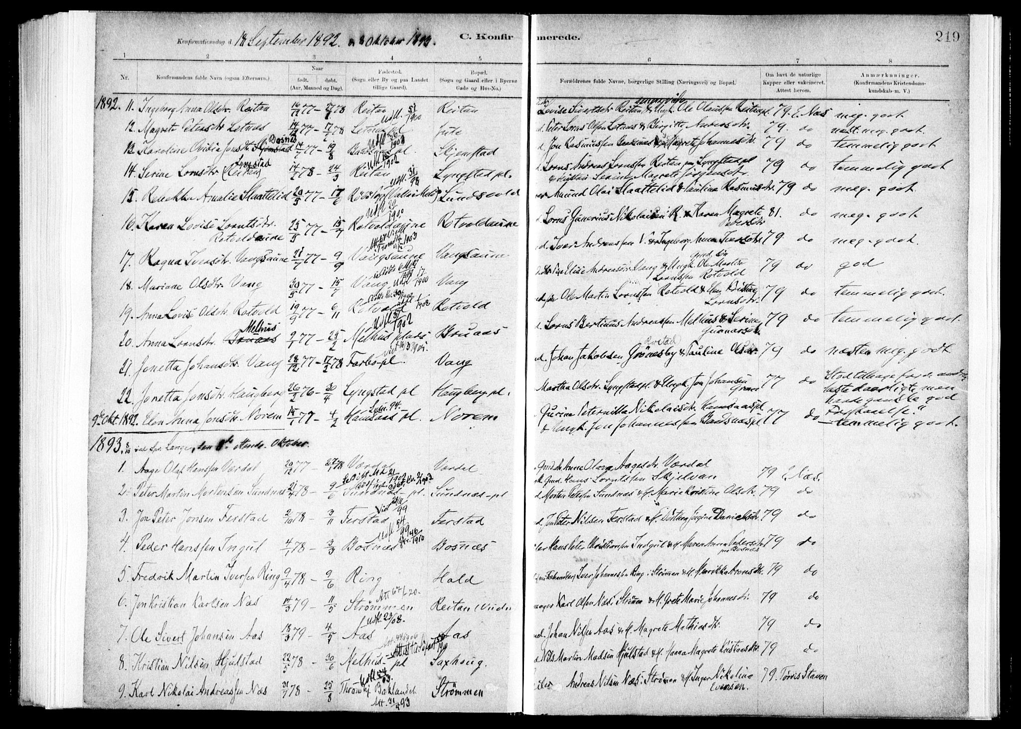 Ministerialprotokoller, klokkerbøker og fødselsregistre - Nord-Trøndelag, SAT/A-1458/730/L0285: Parish register (official) no. 730A10, 1879-1914, p. 219