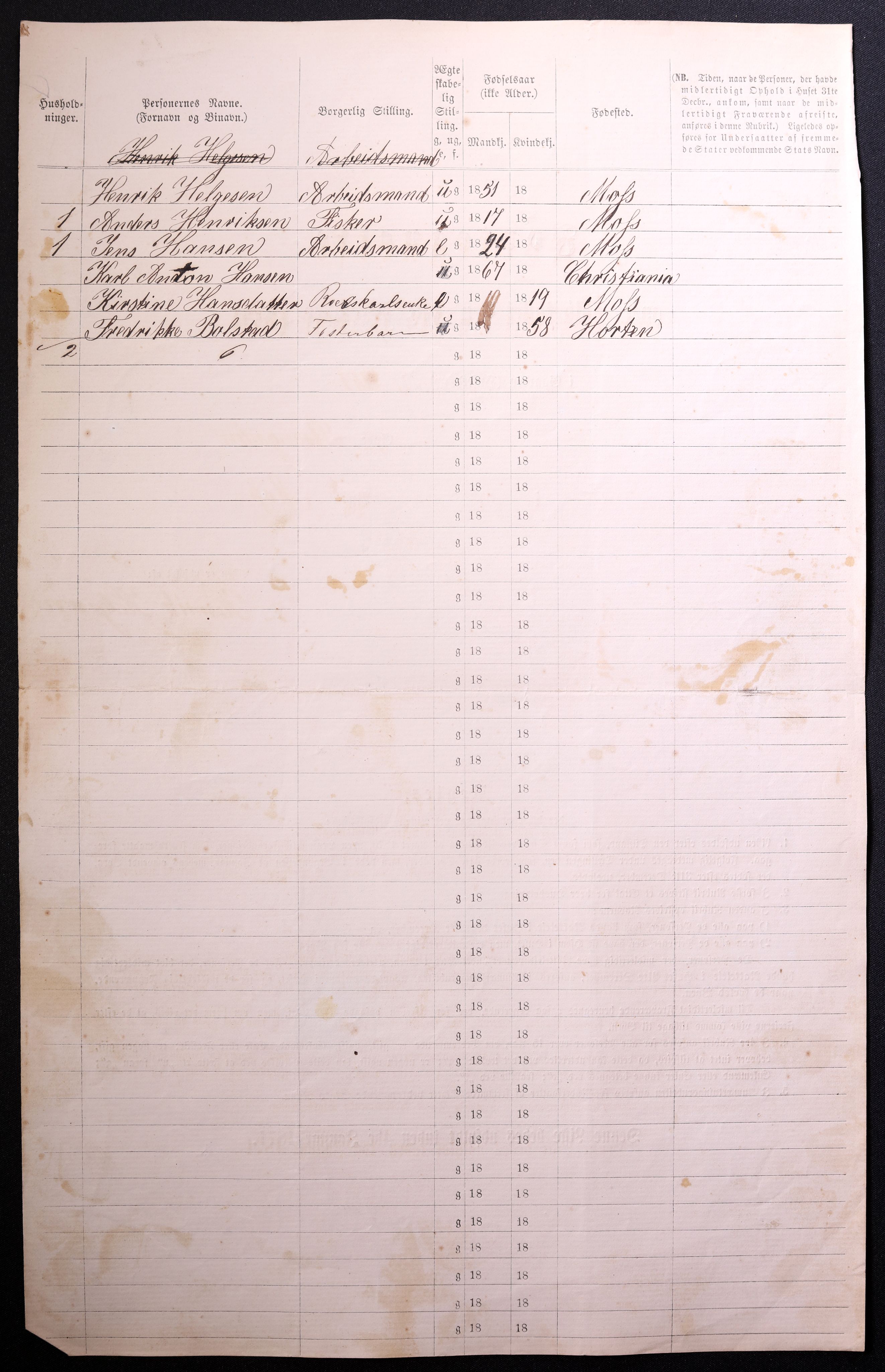 RA, 1870 census for 0104 Moss, 1870, p. 586