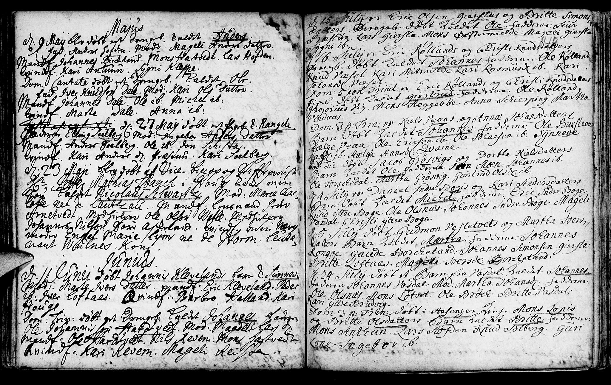 Haus sokneprestembete, SAB/A-75601/H/Haa: Parish register (official) no. A 5, 1733-1747, p. 148
