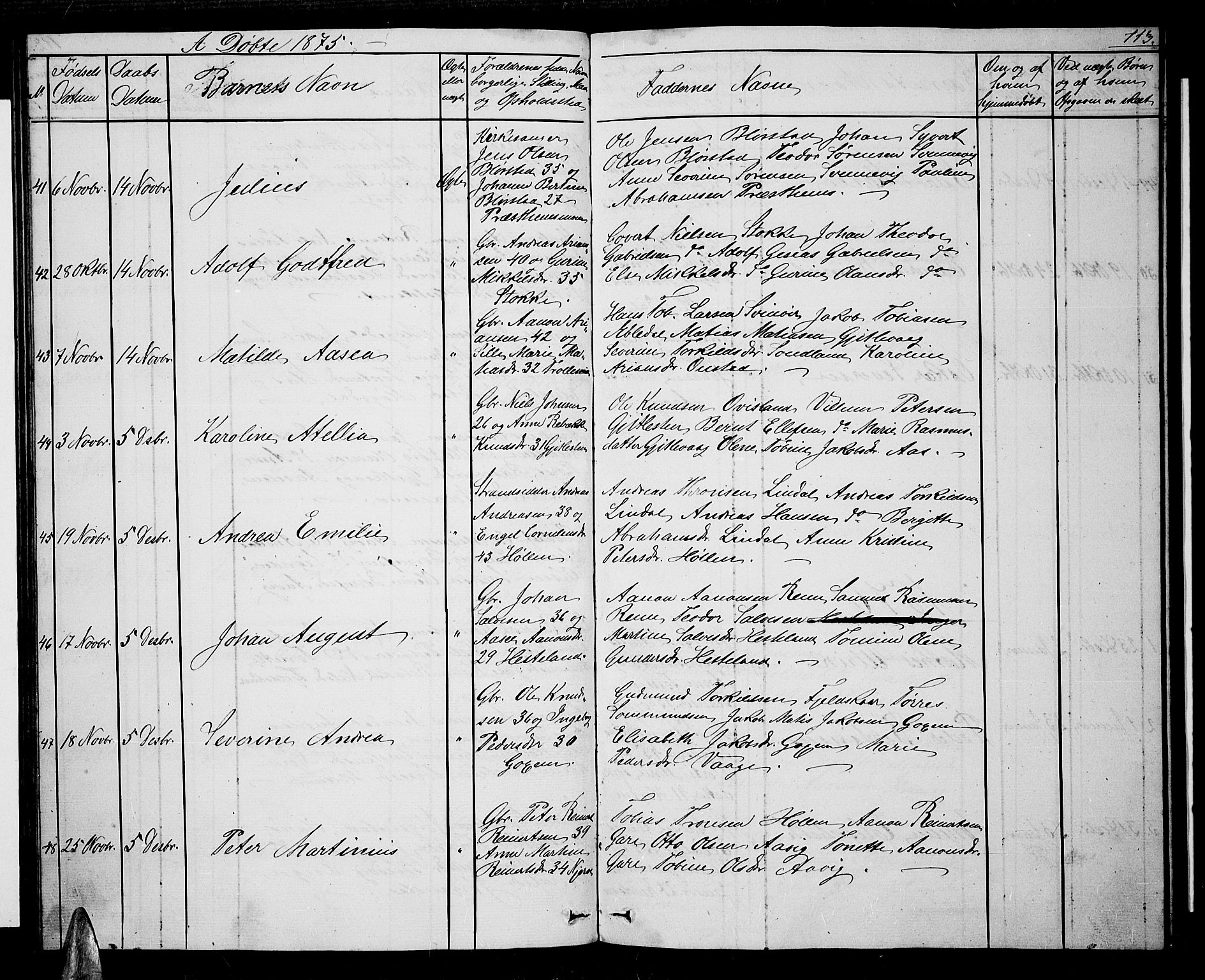 Sør-Audnedal sokneprestkontor, AV/SAK-1111-0039/F/Fb/Fba/L0002: Parish register (copy) no. B 2, 1853-1878, p. 113