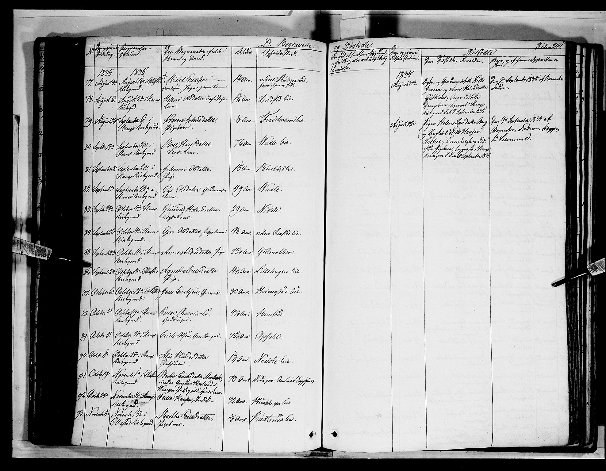 Stange prestekontor, AV/SAH-PREST-002/K/L0010: Parish register (official) no. 10, 1835-1845, p. 247