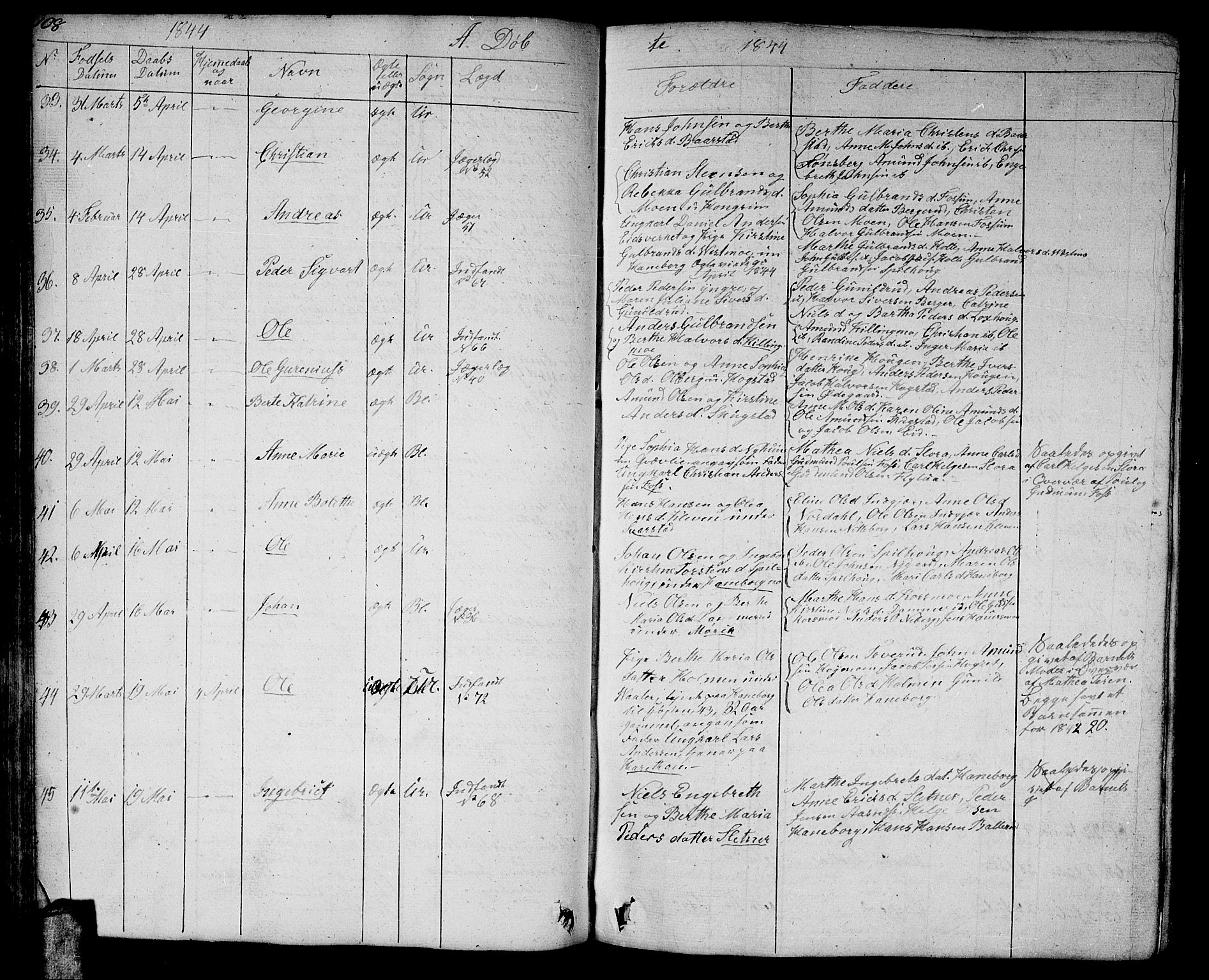 Aurskog prestekontor Kirkebøker, AV/SAO-A-10304a/G/Ga/L0002: Parish register (copy) no. I 2, 1829-1857, p. 108