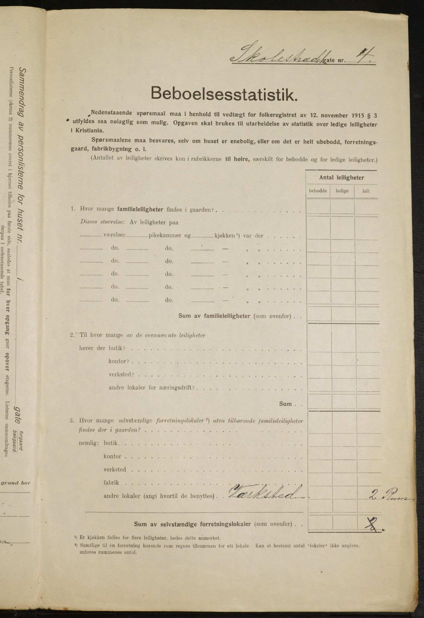 OBA, Municipal Census 1916 for Kristiania, 1916, p. 98823